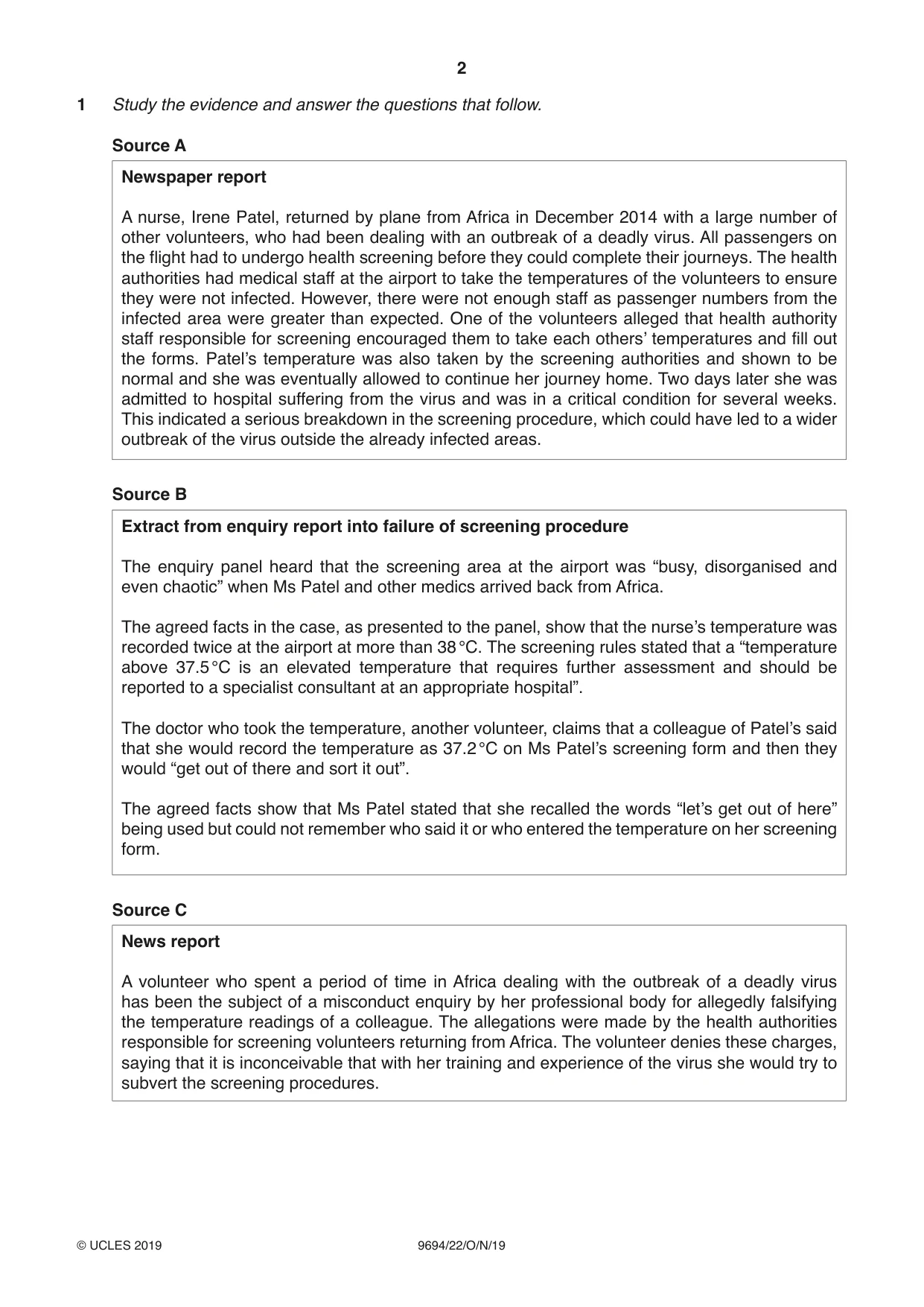 Cambridge A Level Thinking Skills 9694 2019 Oct/Nov Paper 2 · Variant 2 question paper, page 2 of 8
