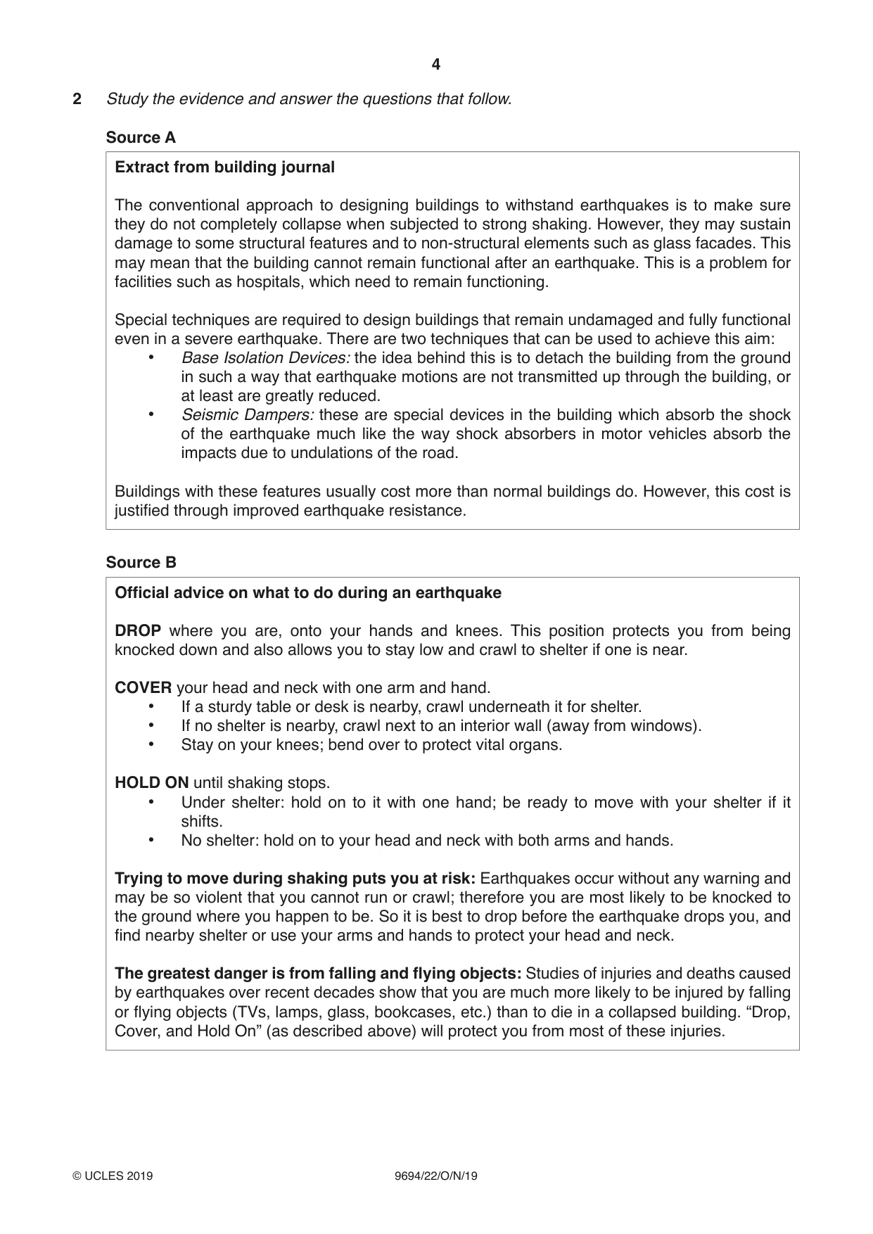 Cambridge A Level Thinking Skills 9694 2019 Oct/Nov Paper 2 · Variant 2 question paper, page 4 of 8