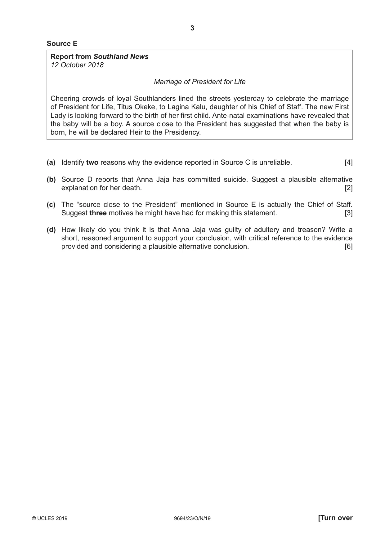 Cambridge A Level Thinking Skills 9694 2019 Oct/Nov Paper 2 · Variant 3 question paper, page 3 of 8