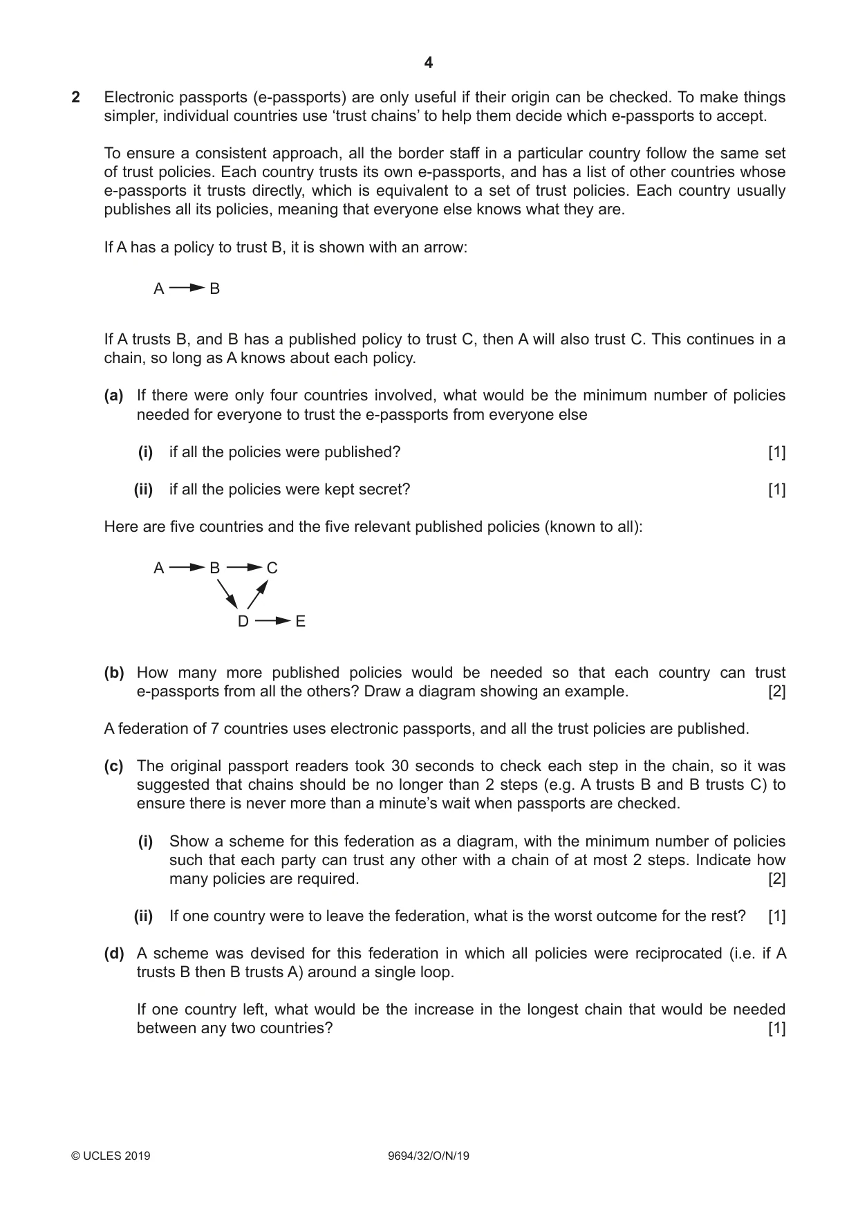 Cambridge A Level Thinking Skills 9694 2019 Oct/Nov Paper 3 · Variant 2 question paper, page 4 of 12