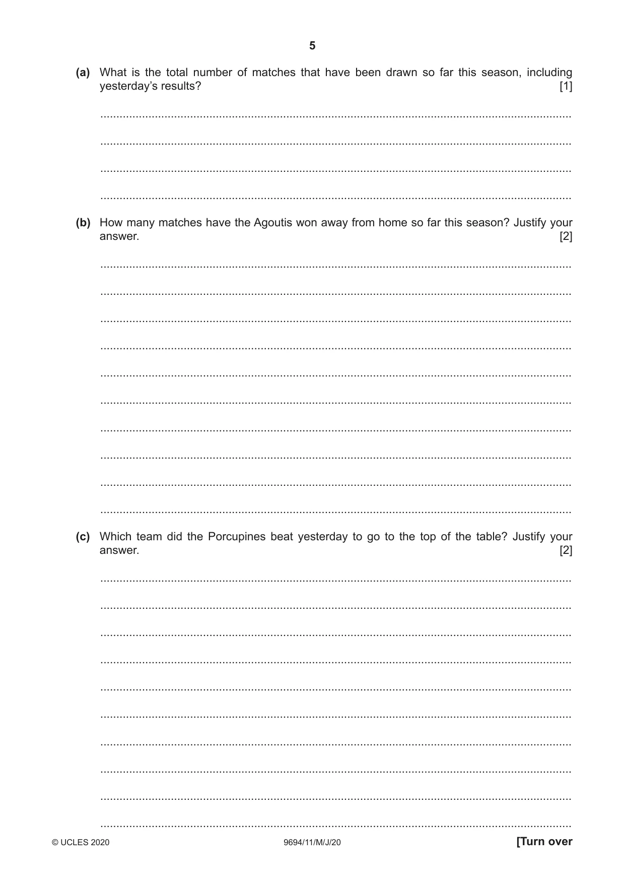 Cambridge A Level Thinking Skills 9694 2020 May/June Paper 1 · Variant 1 question paper, page 5 of 16