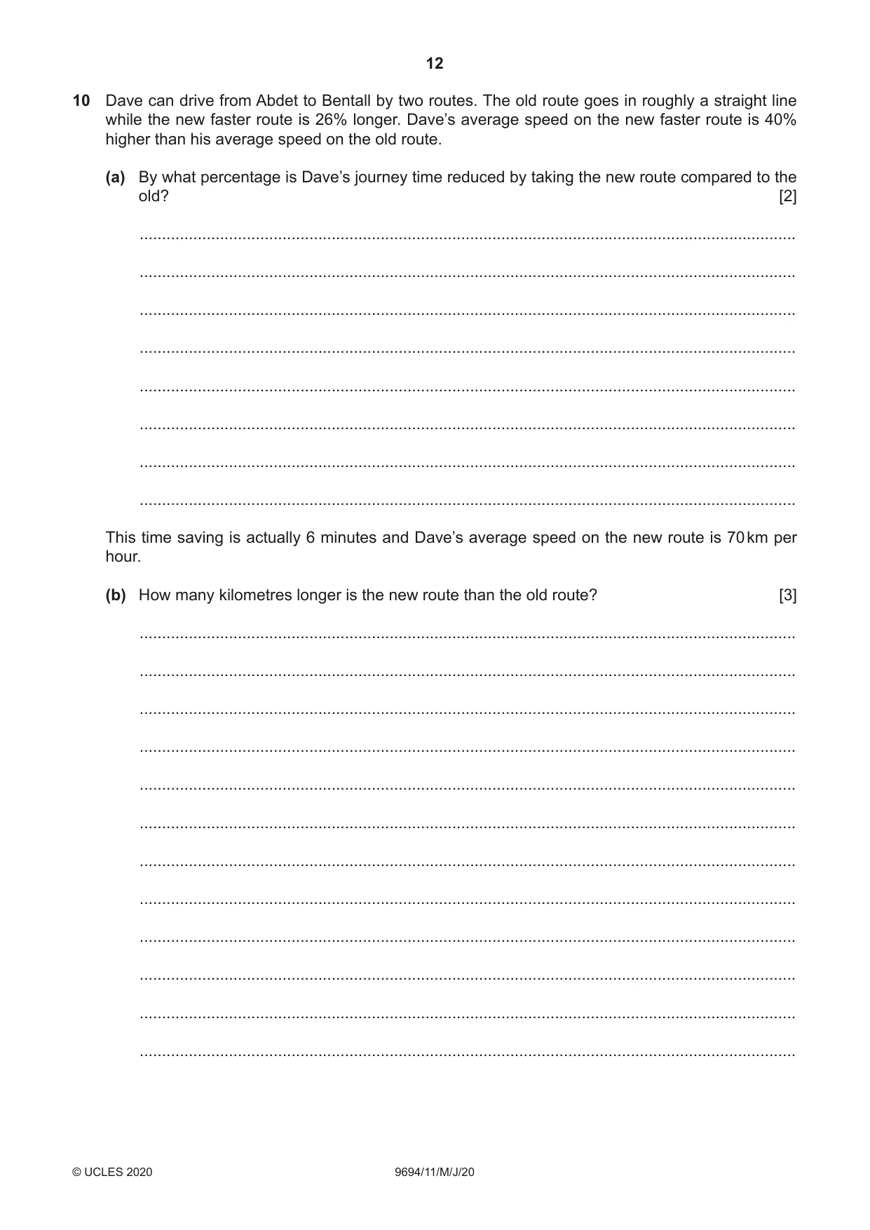 Cambridge A Level Thinking Skills 9694 2020 May/June Paper 1 · Variant 1 question paper, page 12 of 16