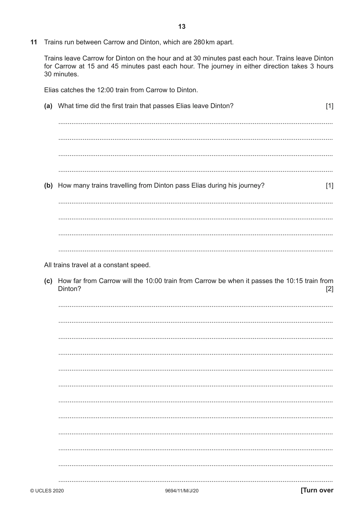Cambridge A Level Thinking Skills 9694 2020 May/June Paper 1 · Variant 1 question paper, page 13 of 16
