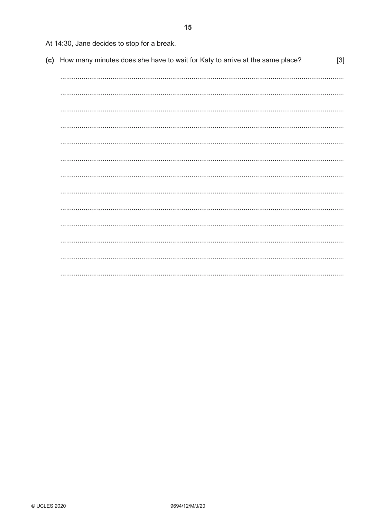 Cambridge A Level Thinking Skills 9694 2020 May/June Paper 1 · Variant 2 question paper, page 15 of 16
