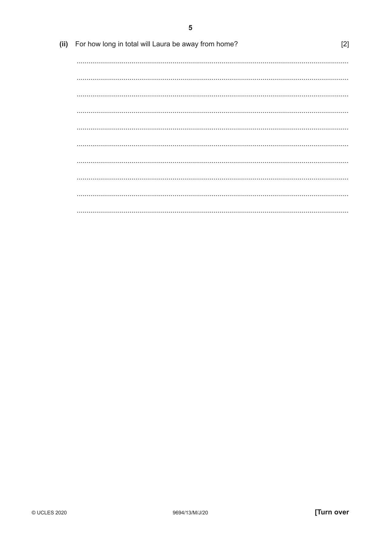 Cambridge A Level Thinking Skills 9694 2020 May/June Paper 1 · Variant 3 question paper, page 5 of 16