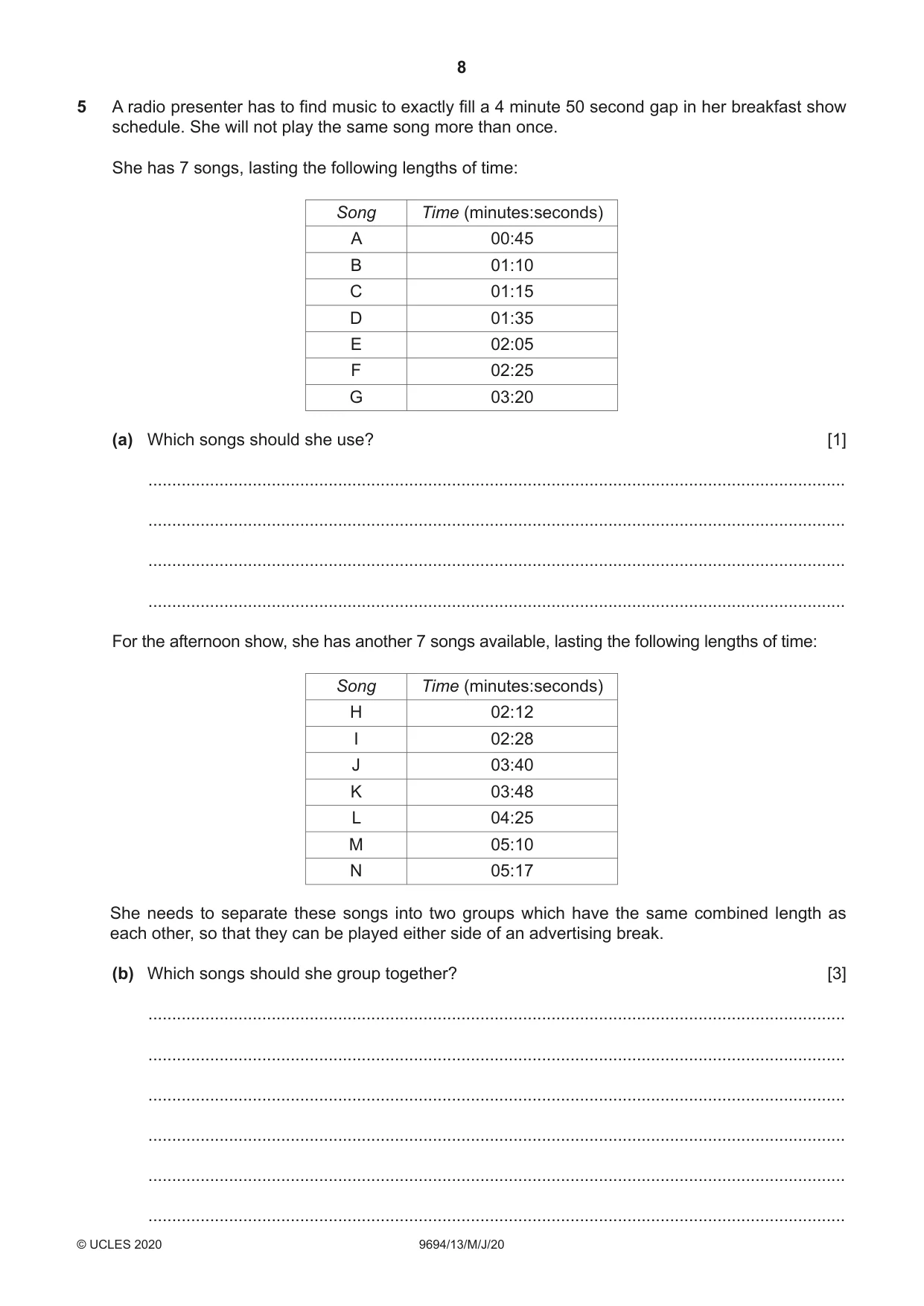 Cambridge A Level Thinking Skills 9694 2020 May/June Paper 1 · Variant 3 question paper, page 8 of 16