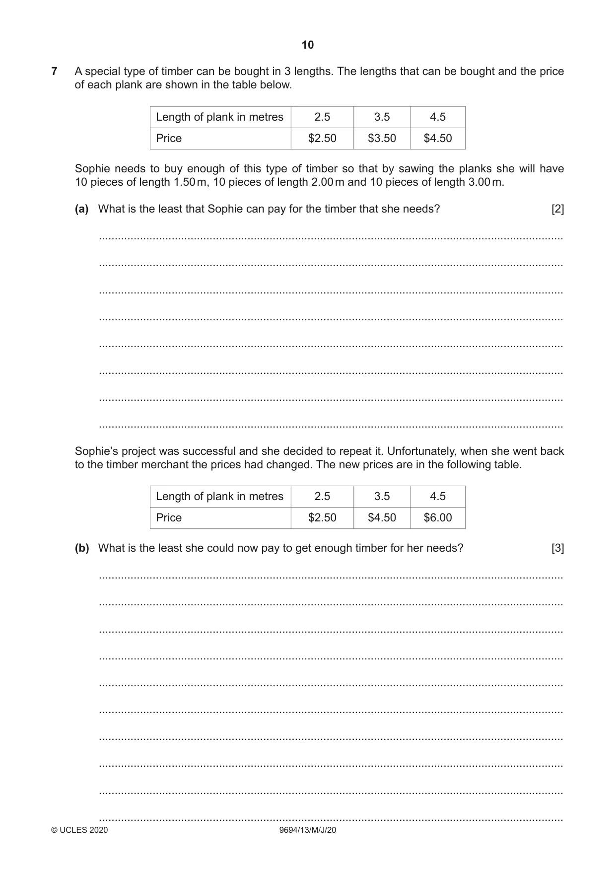 Cambridge A Level Thinking Skills 9694 2020 May/June Paper 1 · Variant 3 question paper, page 10 of 16