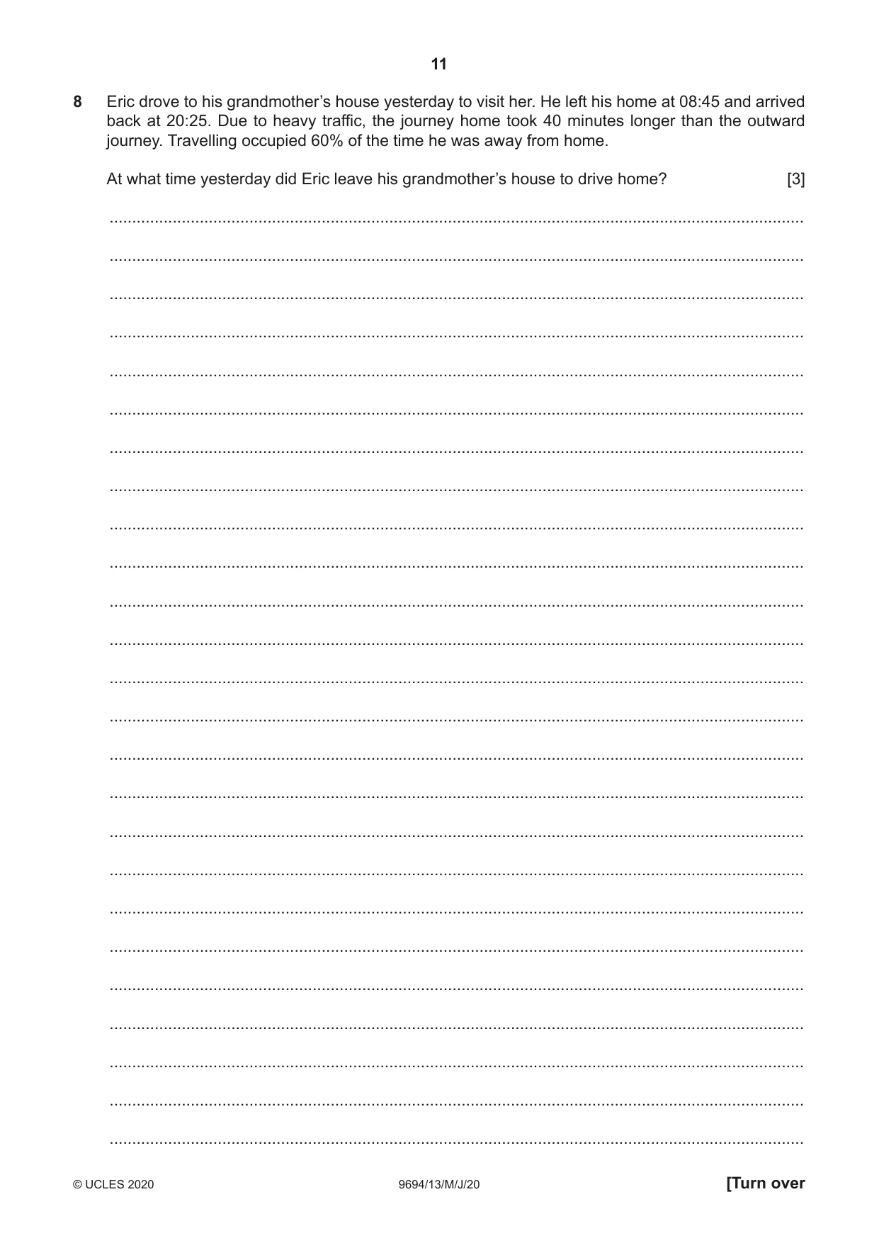 Cambridge A Level Thinking Skills 9694 2020 May/June Paper 1 · Variant 3 question paper, page 11 of 16