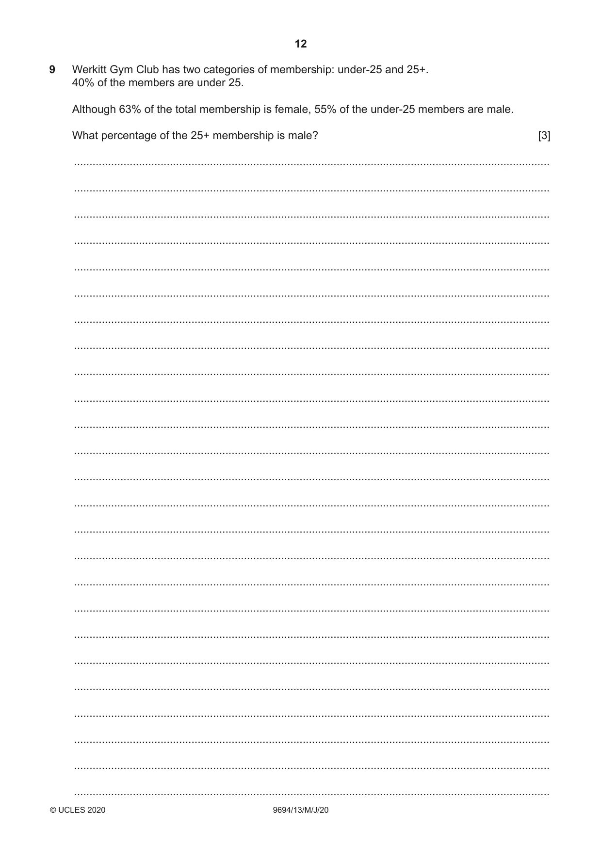 Cambridge A Level Thinking Skills 9694 2020 May/June Paper 1 · Variant 3 question paper, page 12 of 16