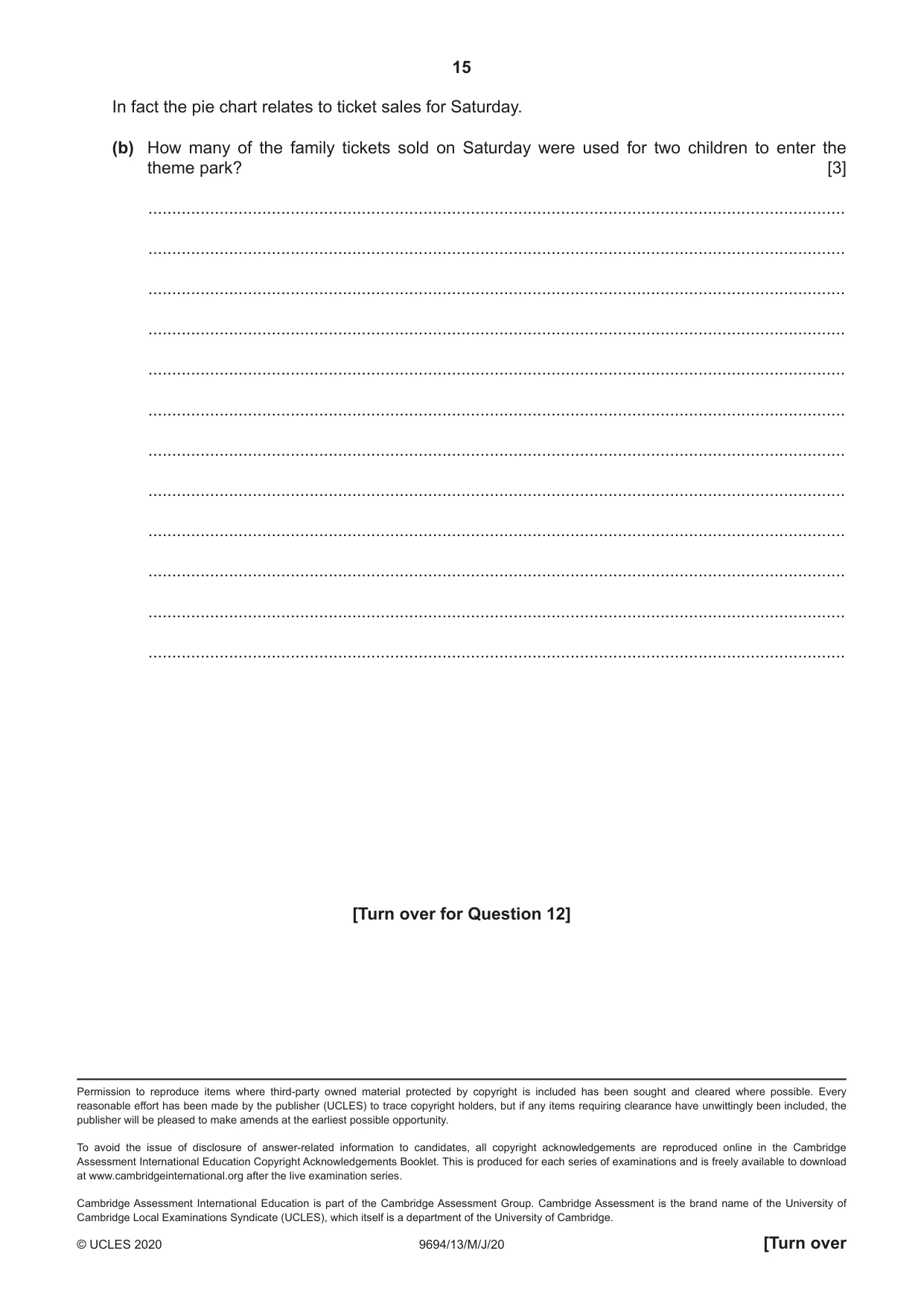 Cambridge A Level Thinking Skills 9694 2020 May/June Paper 1 · Variant 3 question paper, page 15 of 16