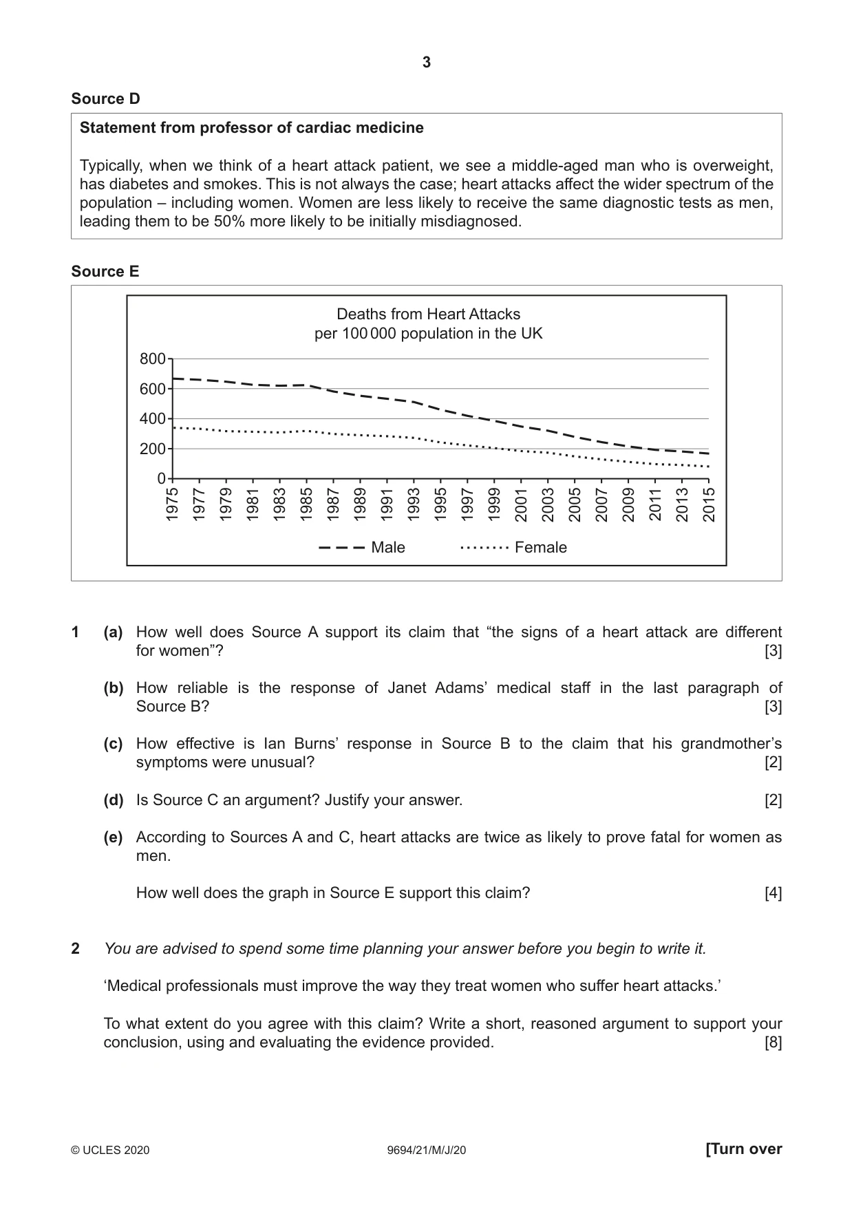 Cambridge A Level Thinking Skills 9694 2020 May/June Paper 2 · Variant 1 question paper, page 3 of 8