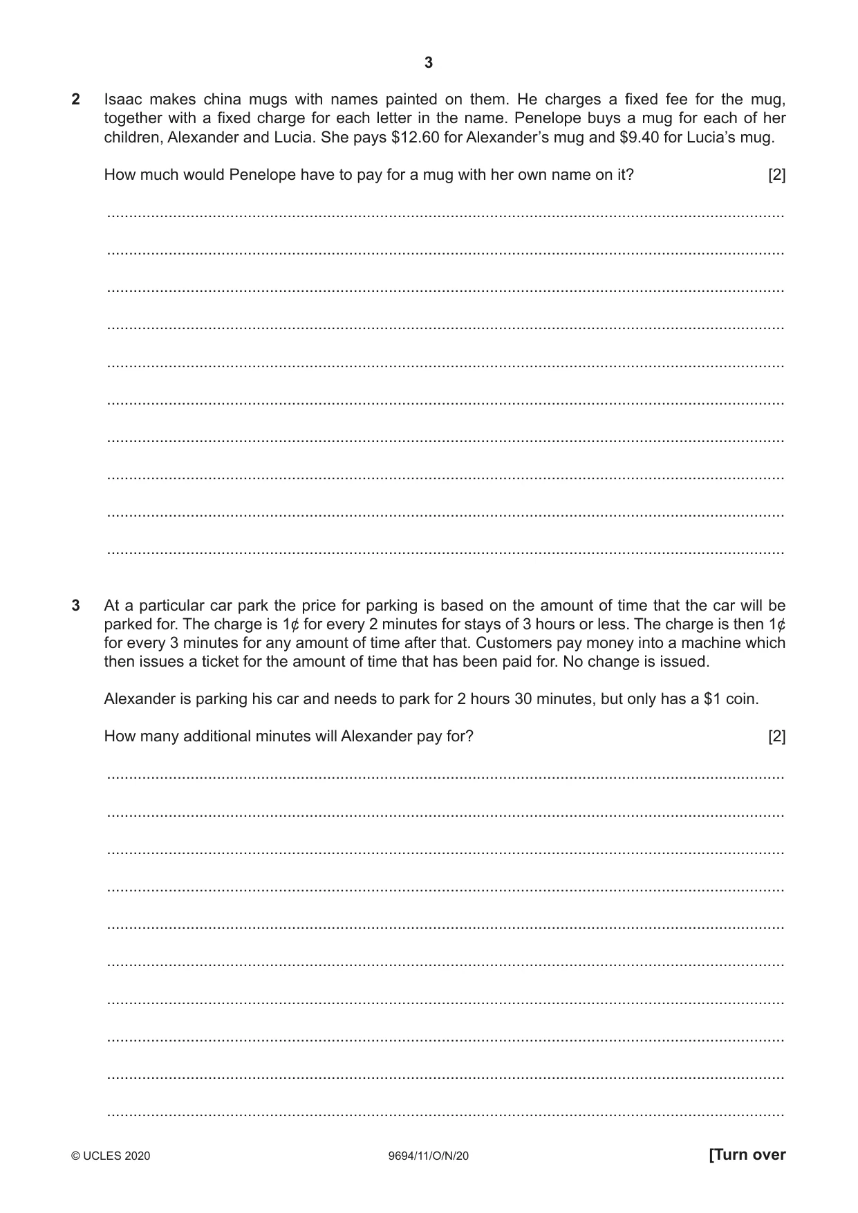 Cambridge A Level Thinking Skills 9694 2020 Oct/Nov Paper 1 · Variant 1 question paper, page 3 of 16