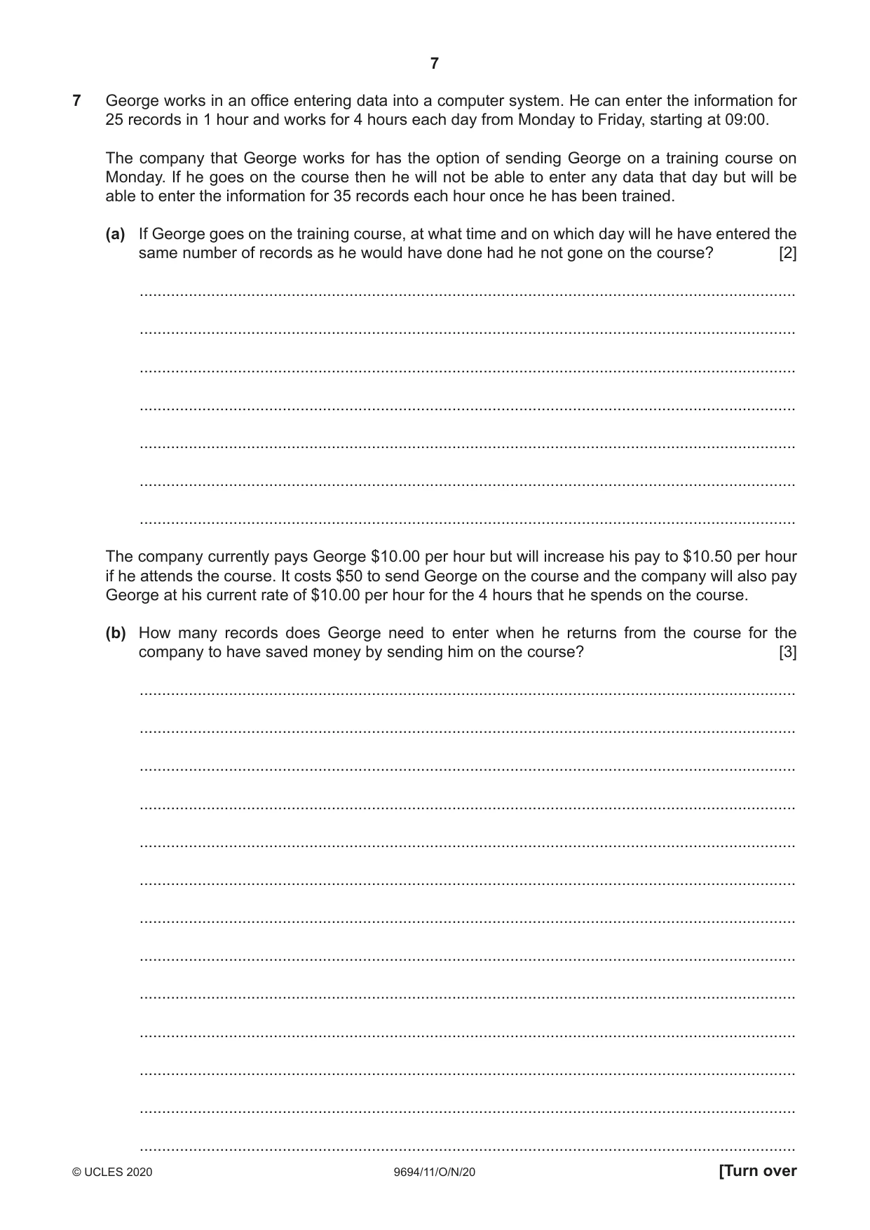Cambridge A Level Thinking Skills 9694 2020 Oct/Nov Paper 1 · Variant 1 question paper, page 7 of 16