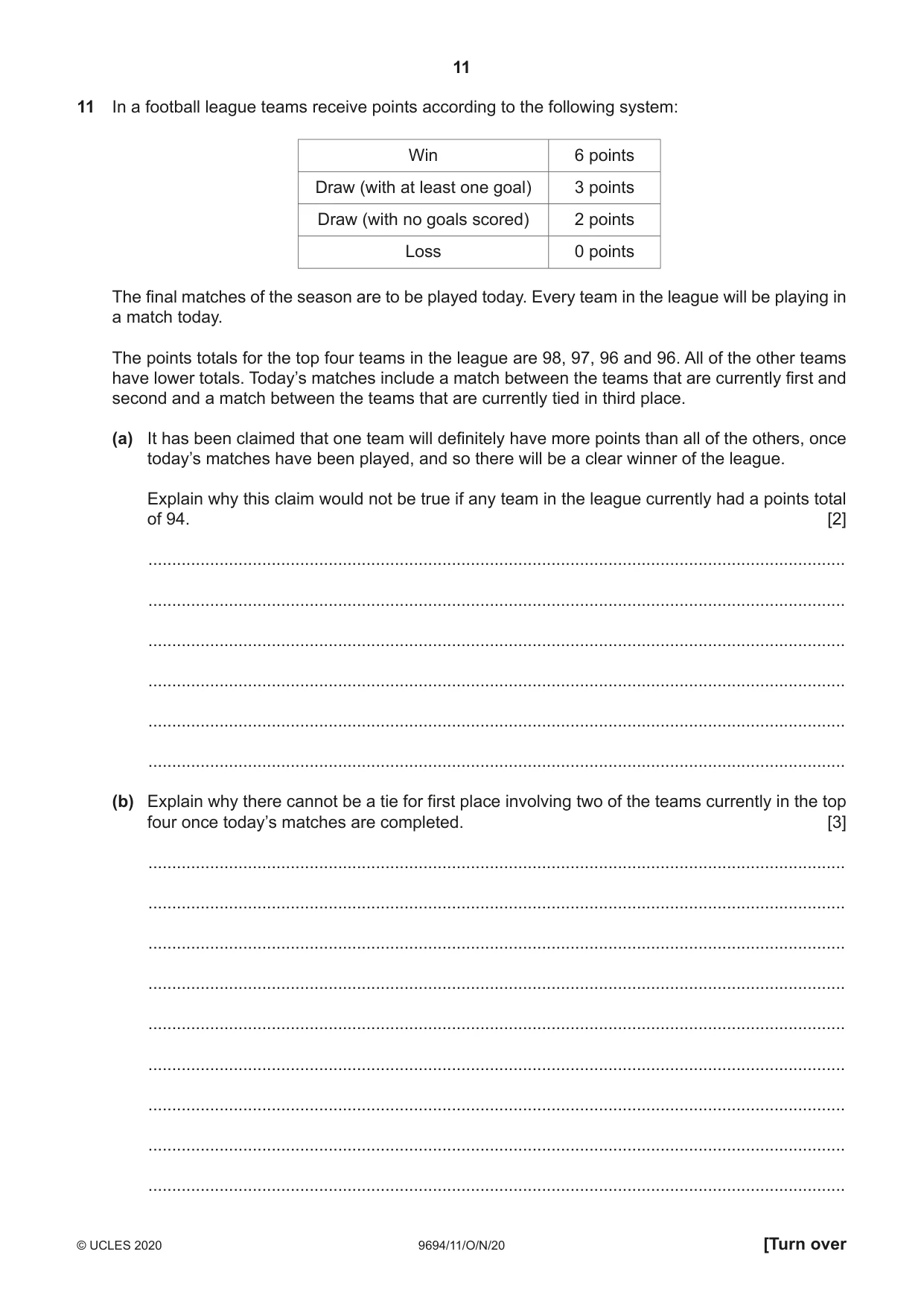 Cambridge A Level Thinking Skills 9694 2020 Oct/Nov Paper 1 · Variant 1 question paper, page 11 of 16