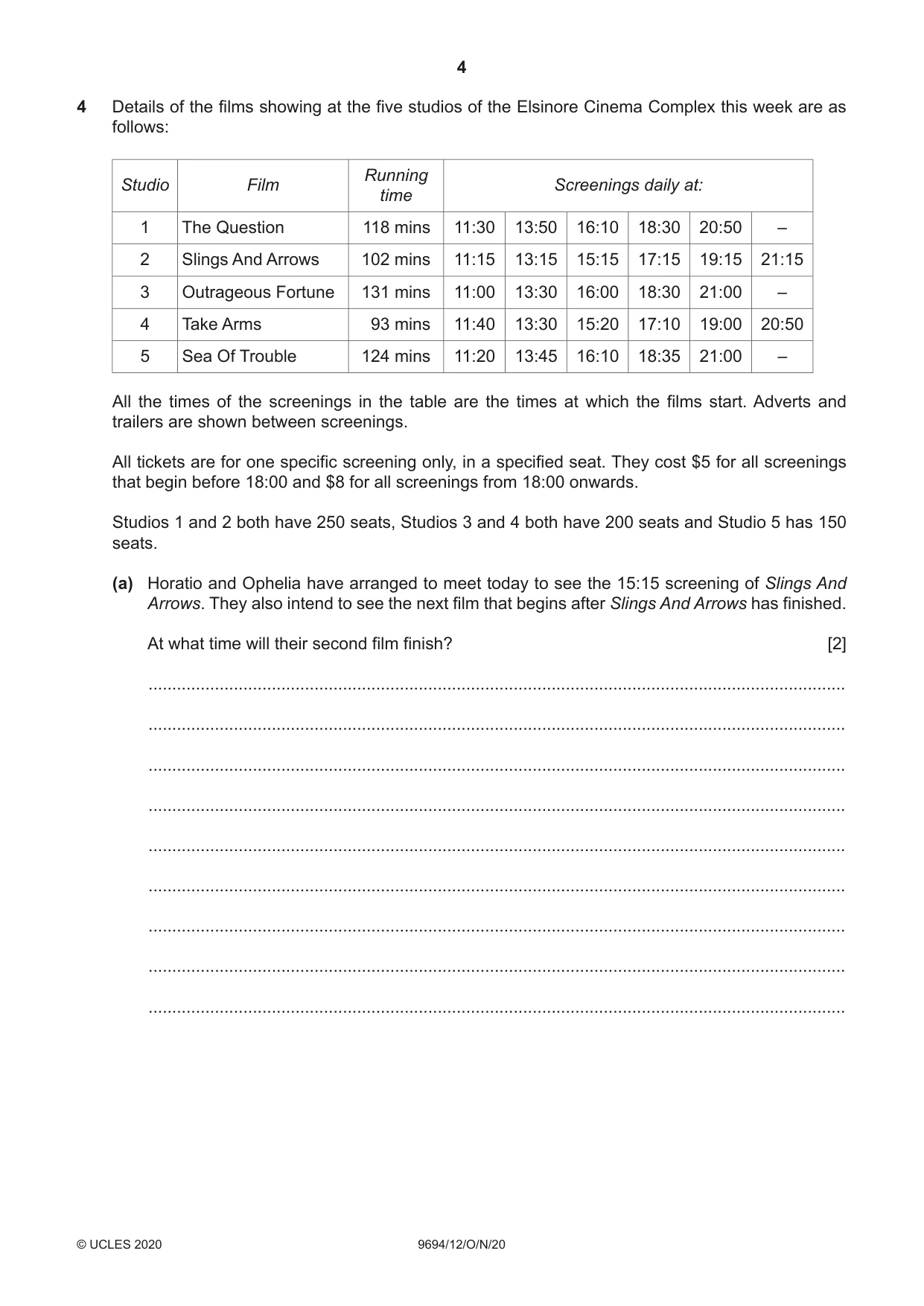 Cambridge A Level Thinking Skills 9694 2020 Oct/Nov Paper 1 · Variant 2 question paper, page 4 of 16