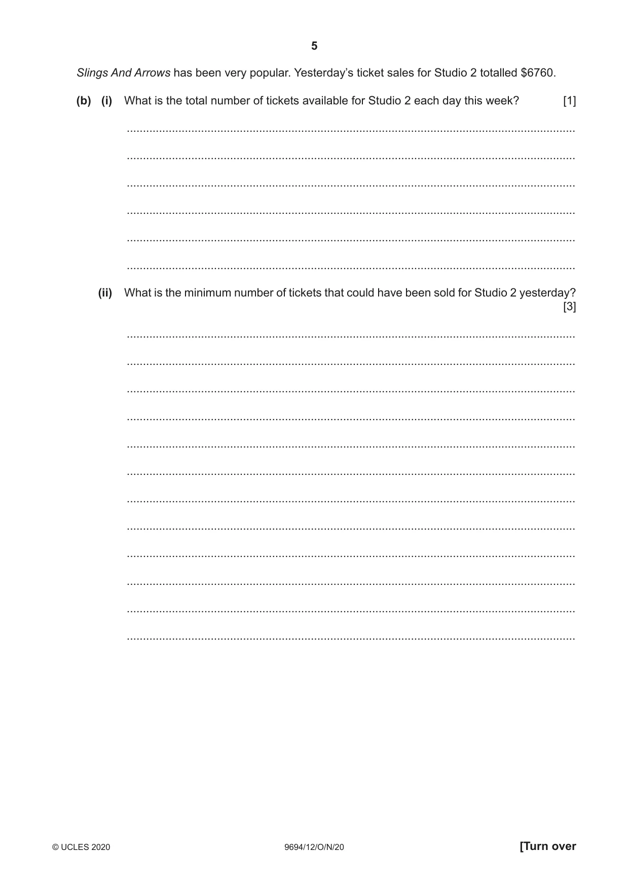 Cambridge A Level Thinking Skills 9694 2020 Oct/Nov Paper 1 · Variant 2 question paper, page 5 of 16