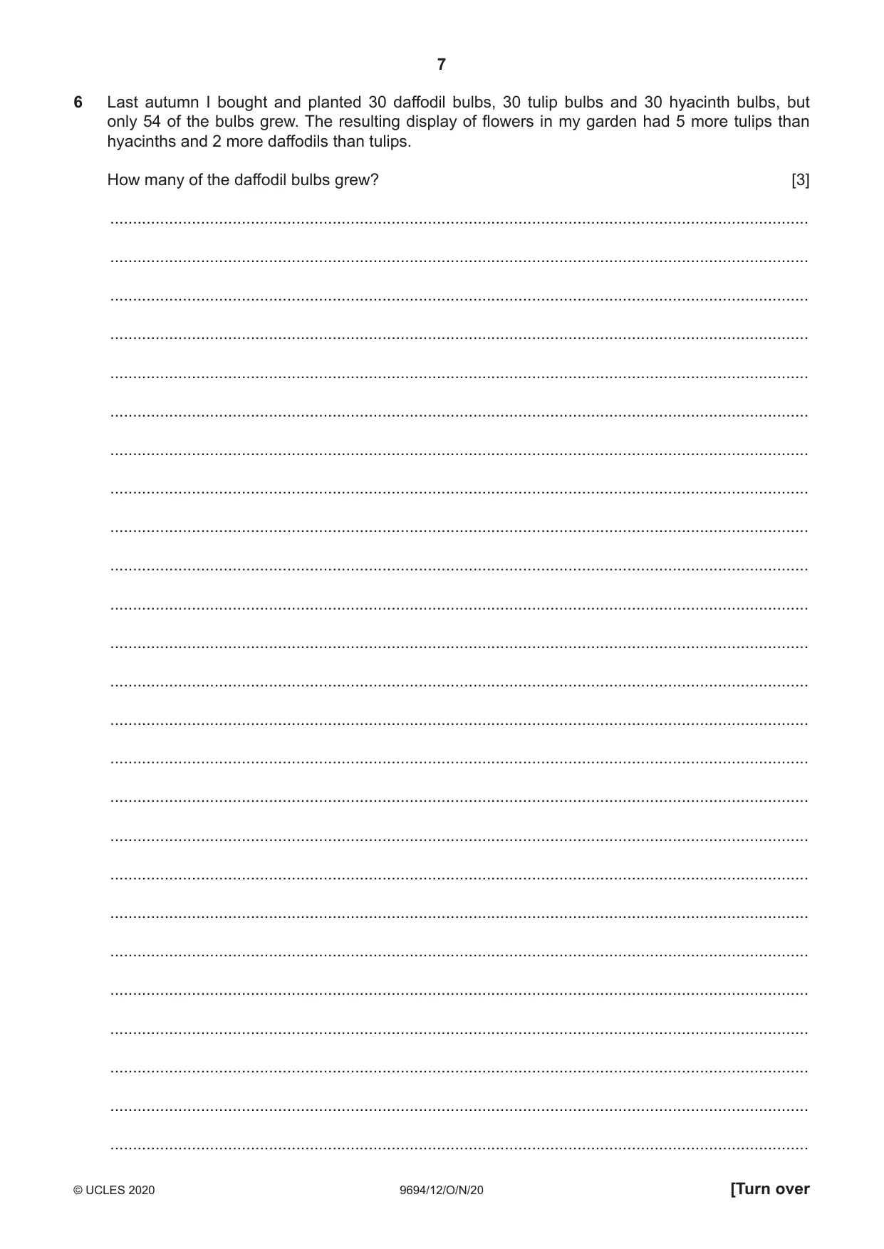 Cambridge A Level Thinking Skills 9694 2020 Oct/Nov Paper 1 · Variant 2 question paper, page 7 of 16