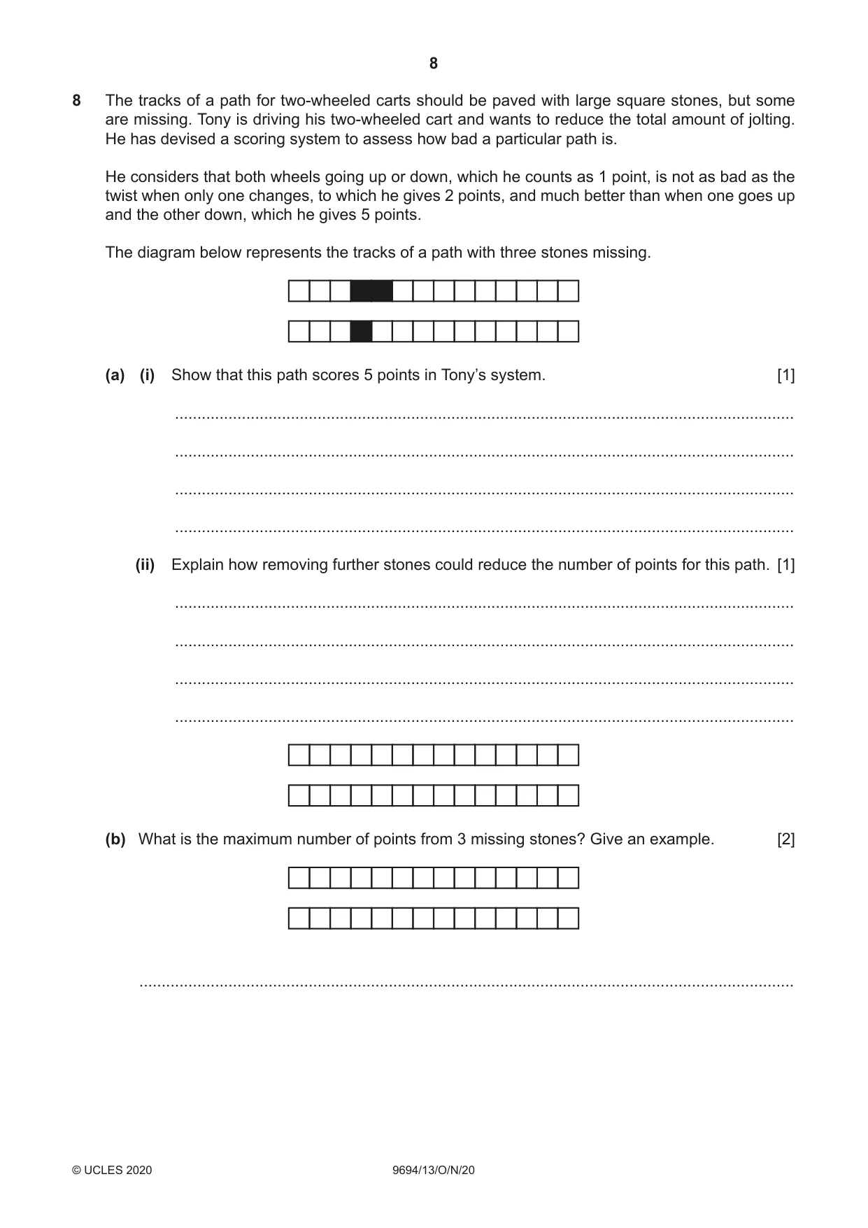 Cambridge A Level Thinking Skills 9694 2020 Oct/Nov Paper 1 · Variant 3 question paper, page 8 of 16