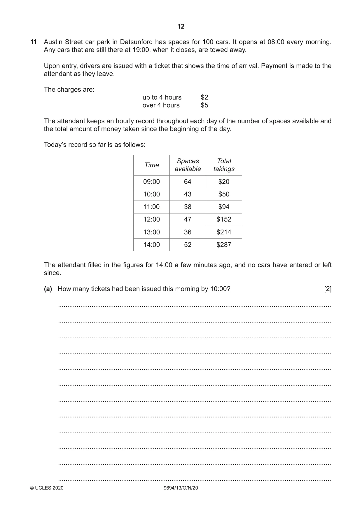 Cambridge A Level Thinking Skills 9694 2020 Oct/Nov Paper 1 · Variant 3 question paper, page 12 of 16