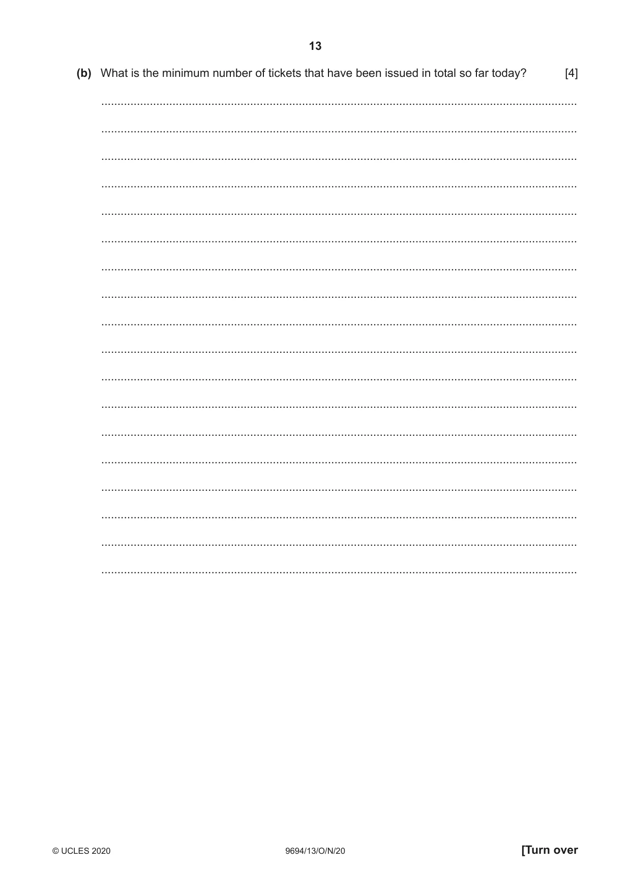 Cambridge A Level Thinking Skills 9694 2020 Oct/Nov Paper 1 · Variant 3 question paper, page 13 of 16