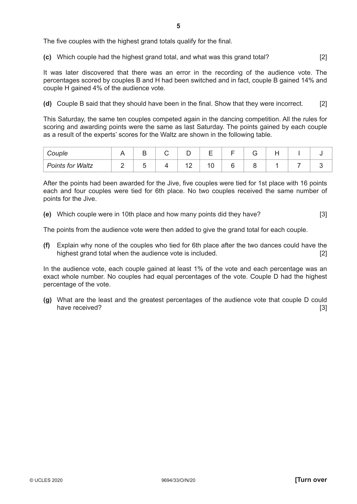 Cambridge A Level Thinking Skills 9694 2020 Oct/Nov Paper 3 · Variant 3 question paper, page 5 of 8