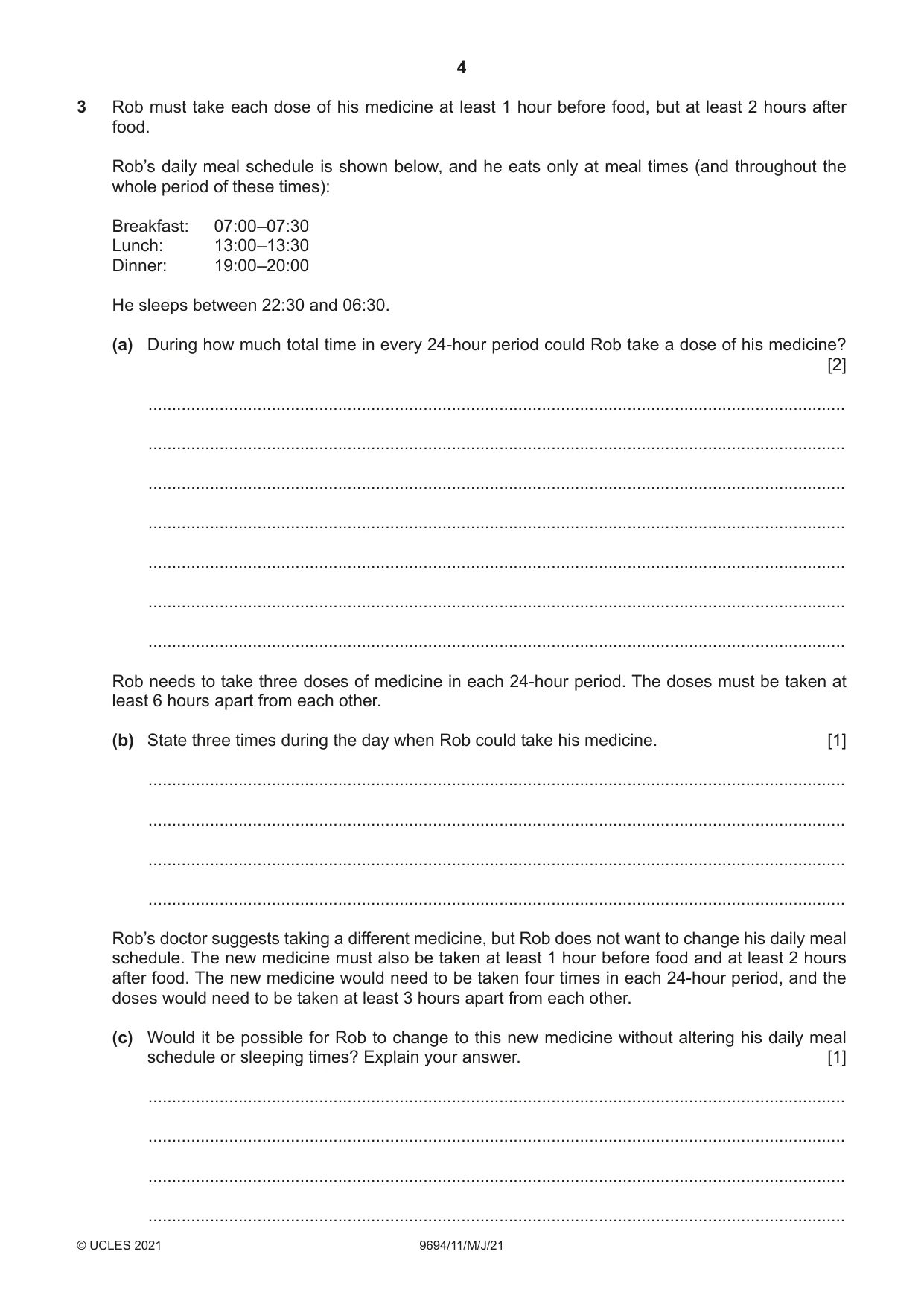 Cambridge A Level Thinking Skills 9694 2021 May/June Paper 1 · Variant 1 question paper, page 4 of 16