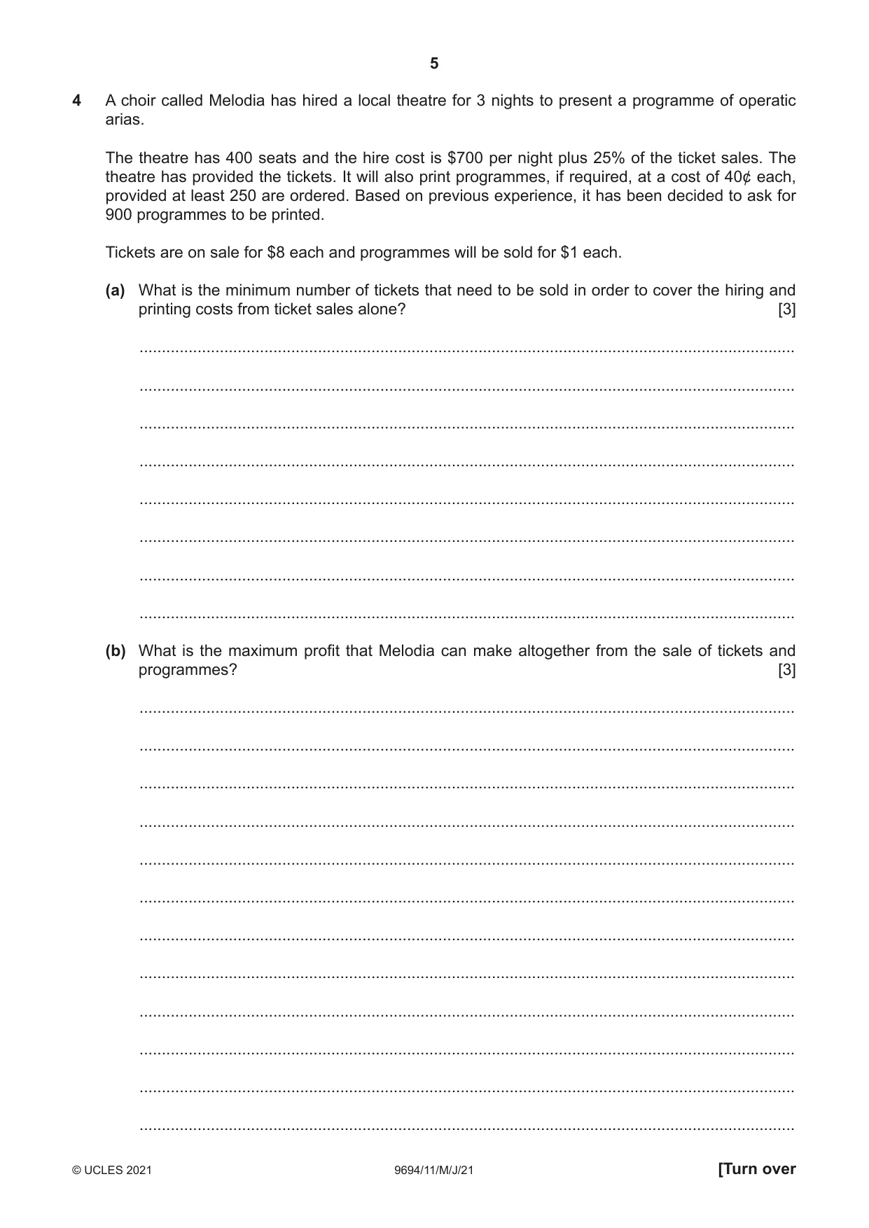 Cambridge A Level Thinking Skills 9694 2021 May/June Paper 1 · Variant 1 question paper, page 5 of 16