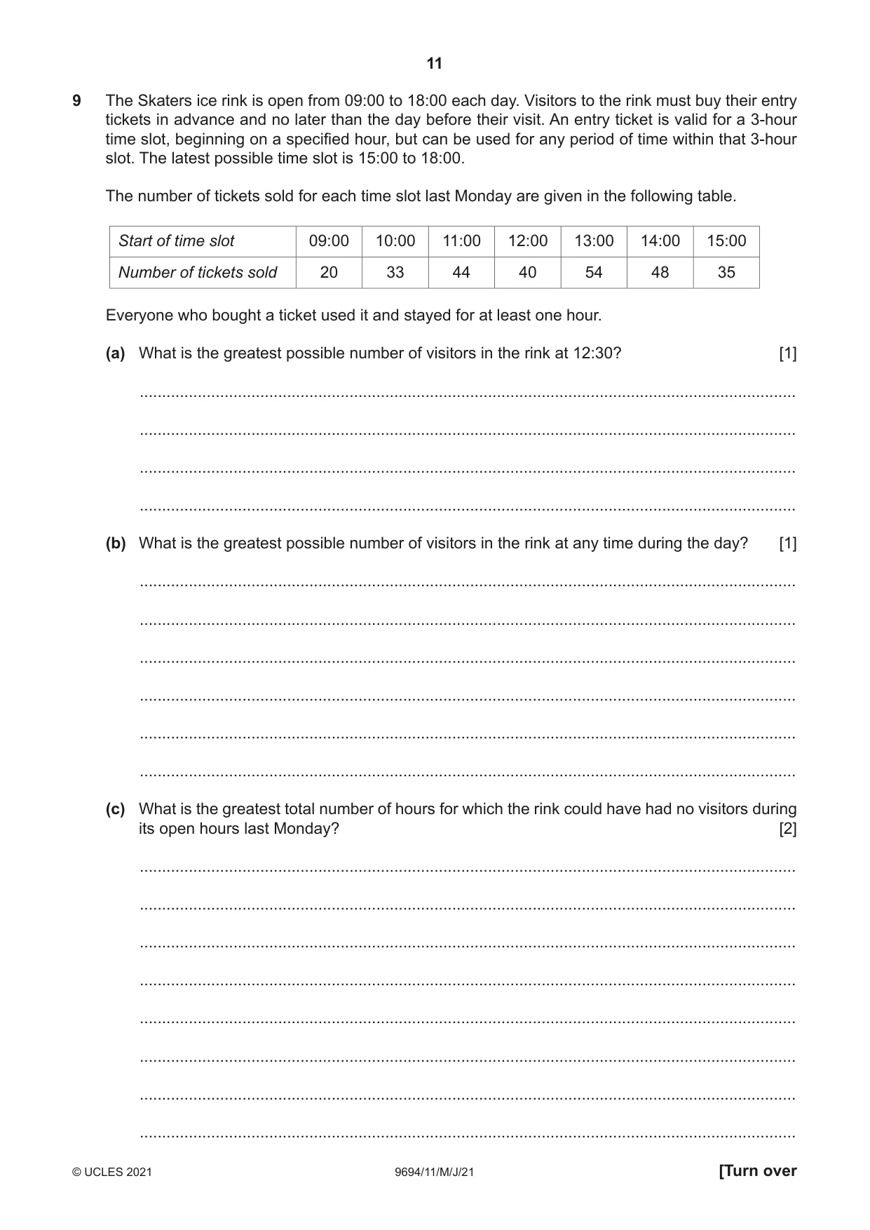 Cambridge A Level Thinking Skills 9694 2021 May/June Paper 1 · Variant 1 question paper, page 11 of 16