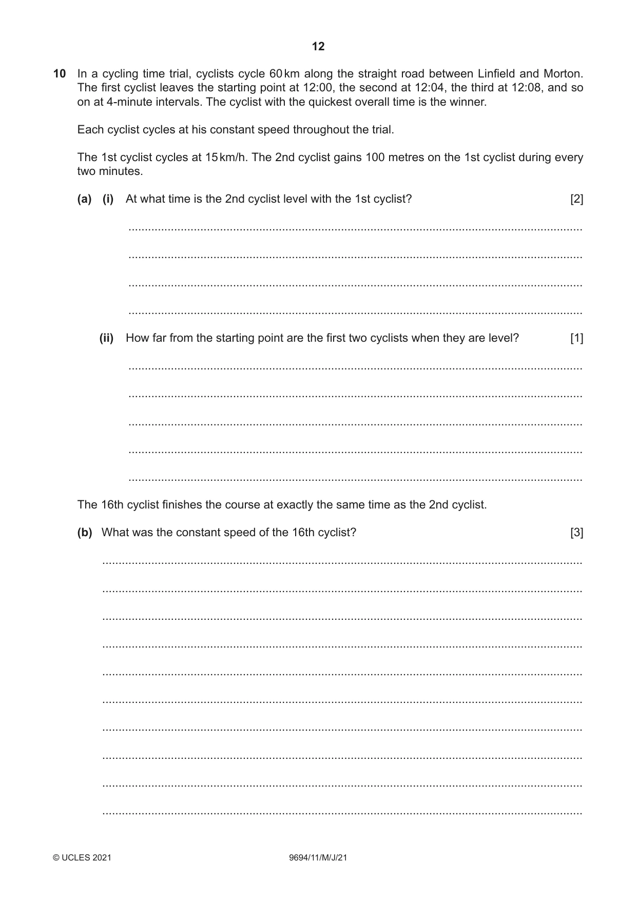 Cambridge A Level Thinking Skills 9694 2021 May/June Paper 1 · Variant 1 question paper, page 12 of 16