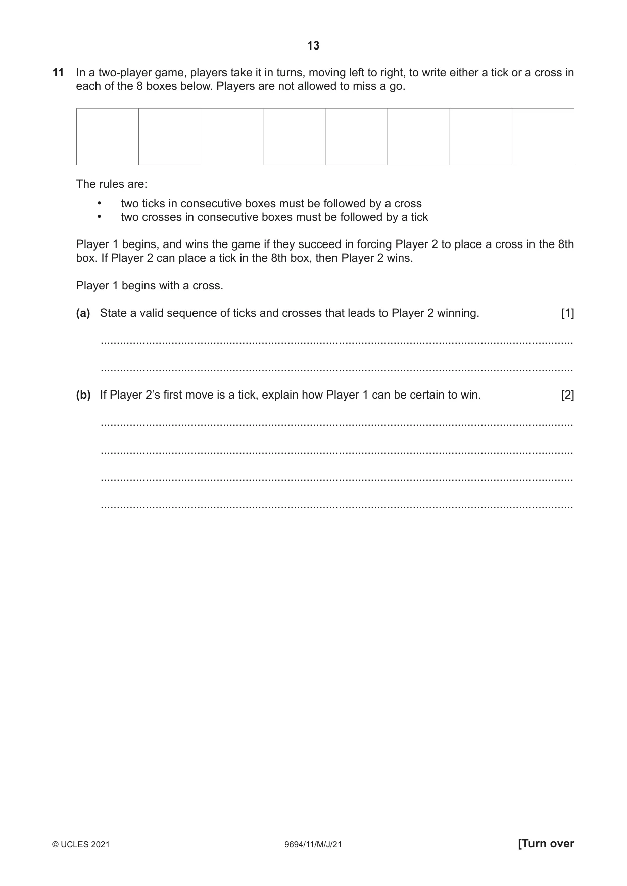 Cambridge A Level Thinking Skills 9694 2021 May/June Paper 1 · Variant 1 question paper, page 13 of 16