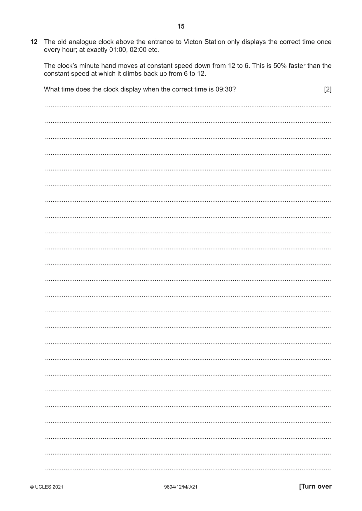 Cambridge A Level Thinking Skills 9694 2021 May/June Paper 1 · Variant 2 question paper, page 15 of 20