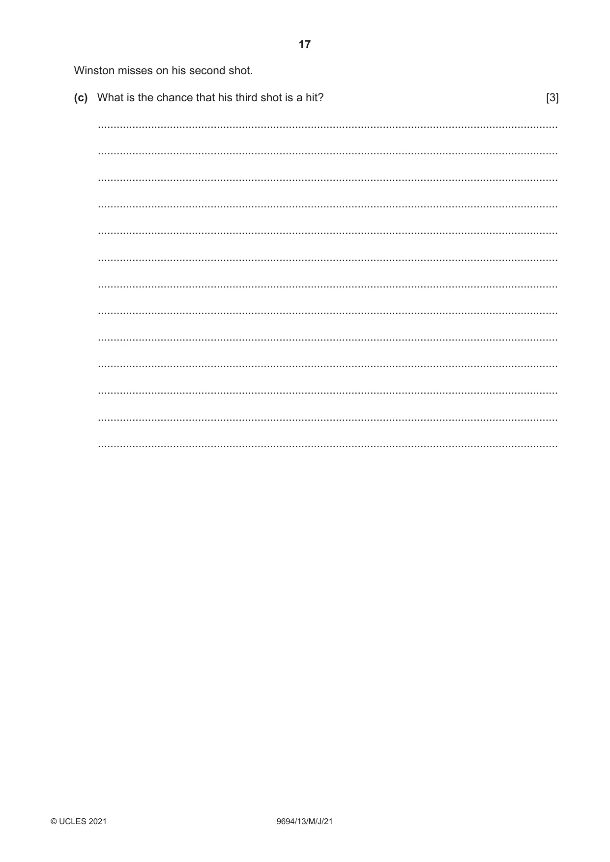 Cambridge A Level Thinking Skills 9694 2021 May/June Paper 1 · Variant 3 question paper, page 17 of 20