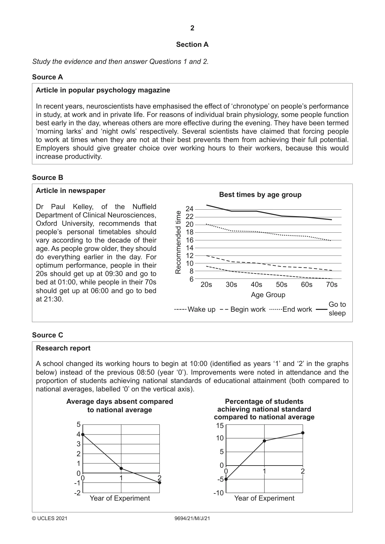 Cambridge A Level Thinking Skills 9694 2021 May/June Paper 2 · Variant 1 question paper, page 2 of 8