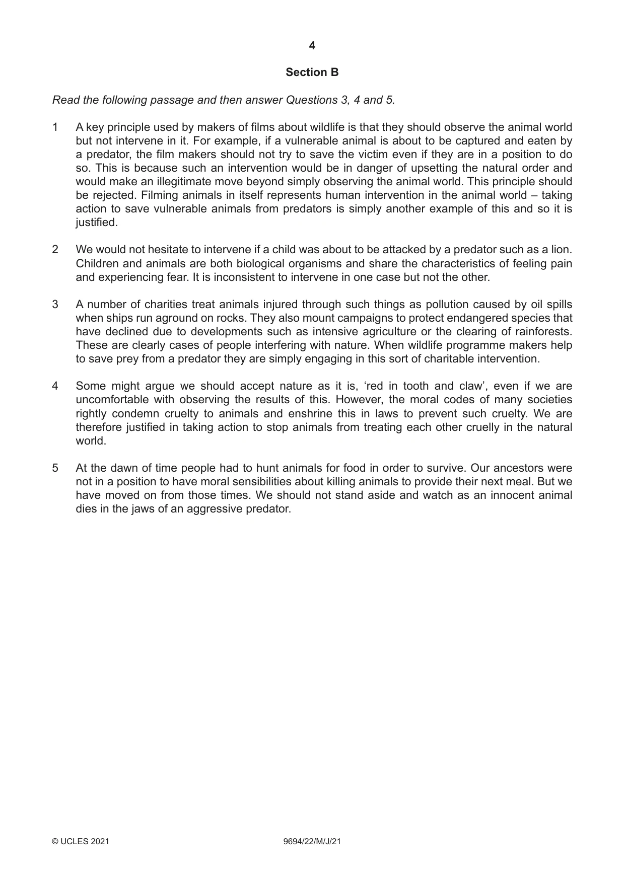 Cambridge A Level Thinking Skills 9694 2021 May/June Paper 2 · Variant 2 question paper, page 4 of 8