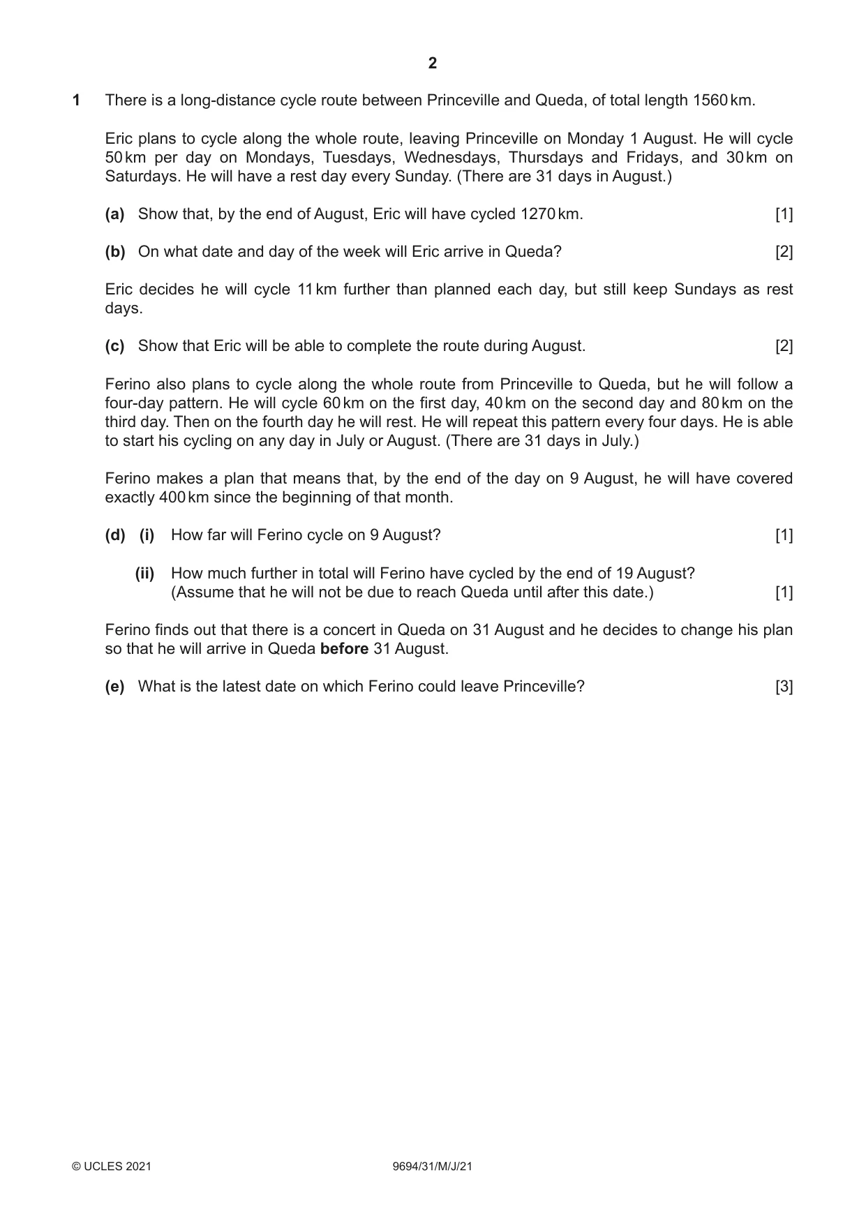 Cambridge A Level Thinking Skills 9694 2021 May/June Paper 3 · Variant 1 question paper, page 2 of 8