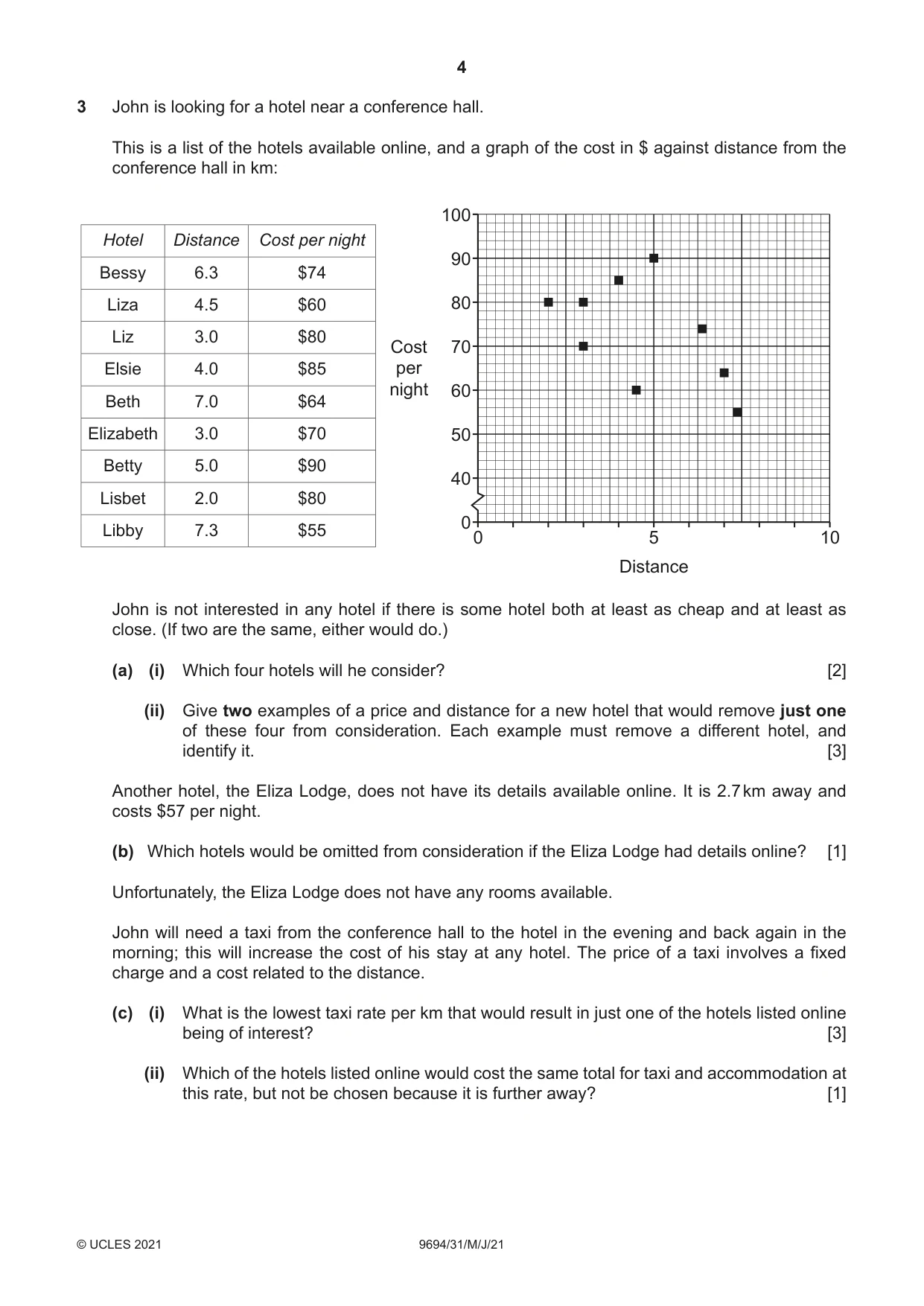 Cambridge A Level Thinking Skills 9694 2021 May/June Paper 3 · Variant 1 question paper, page 4 of 8