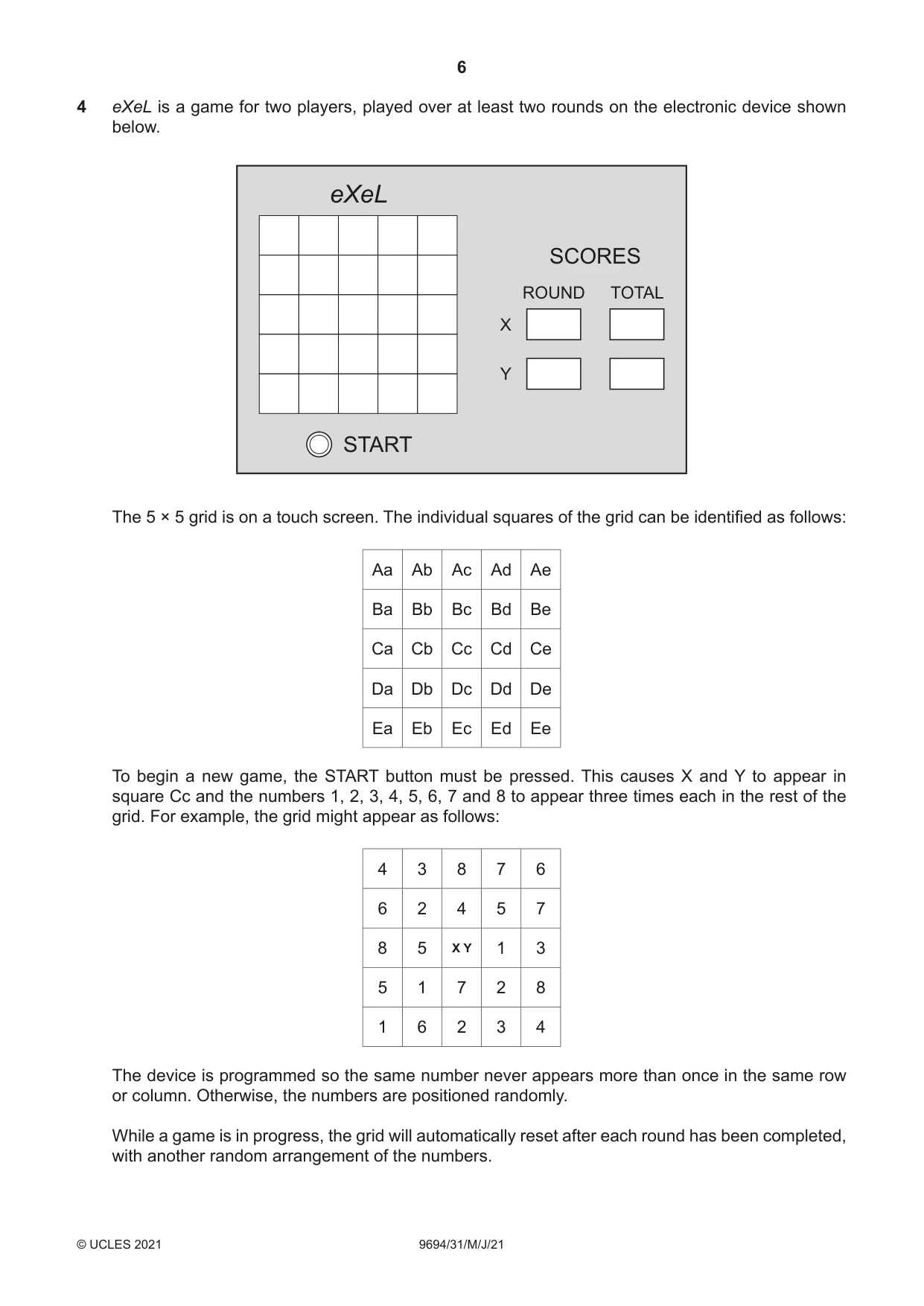 Cambridge A Level Thinking Skills 9694 2021 May/June Paper 3 · Variant 1 question paper, page 6 of 8
