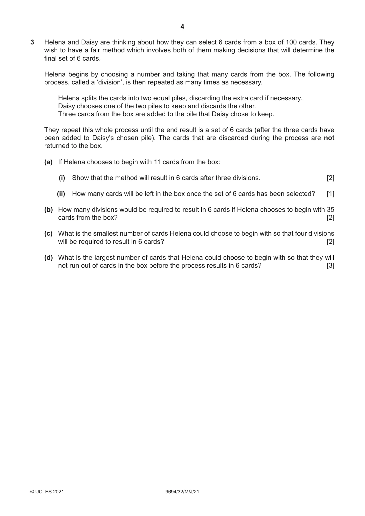 Cambridge A Level Thinking Skills 9694 2021 May/June Paper 3 · Variant 2 question paper, page 4 of 8