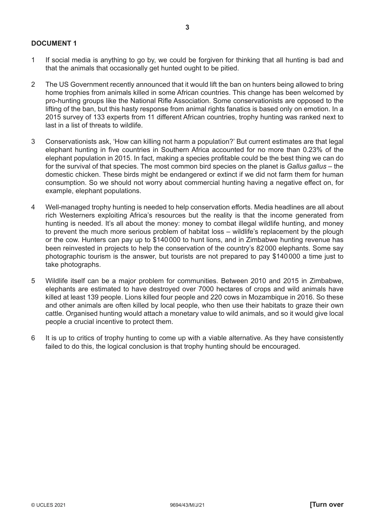 Cambridge A Level Thinking Skills 9694 2021 May/June Paper 4 · Variant 3 question paper, page 3 of 8
