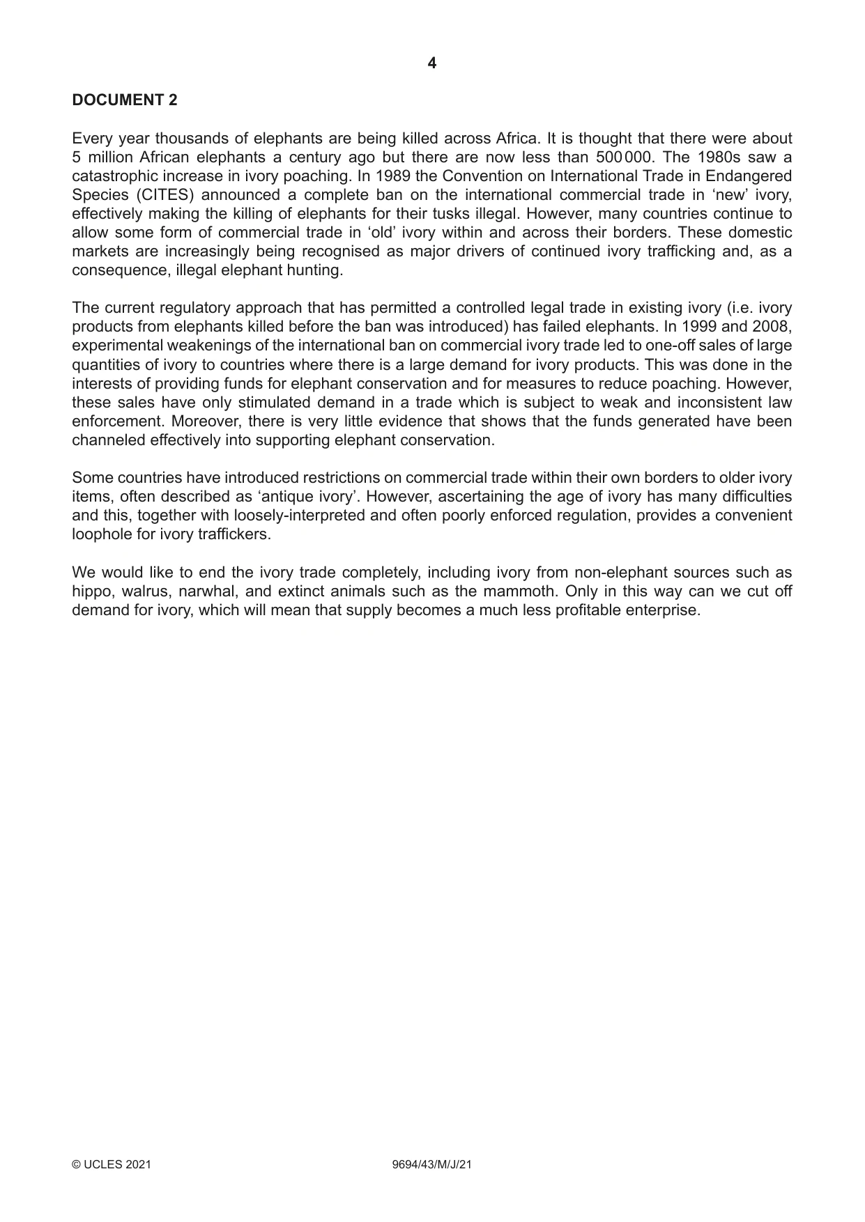 Cambridge A Level Thinking Skills 9694 2021 May/June Paper 4 · Variant 3 question paper, page 4 of 8