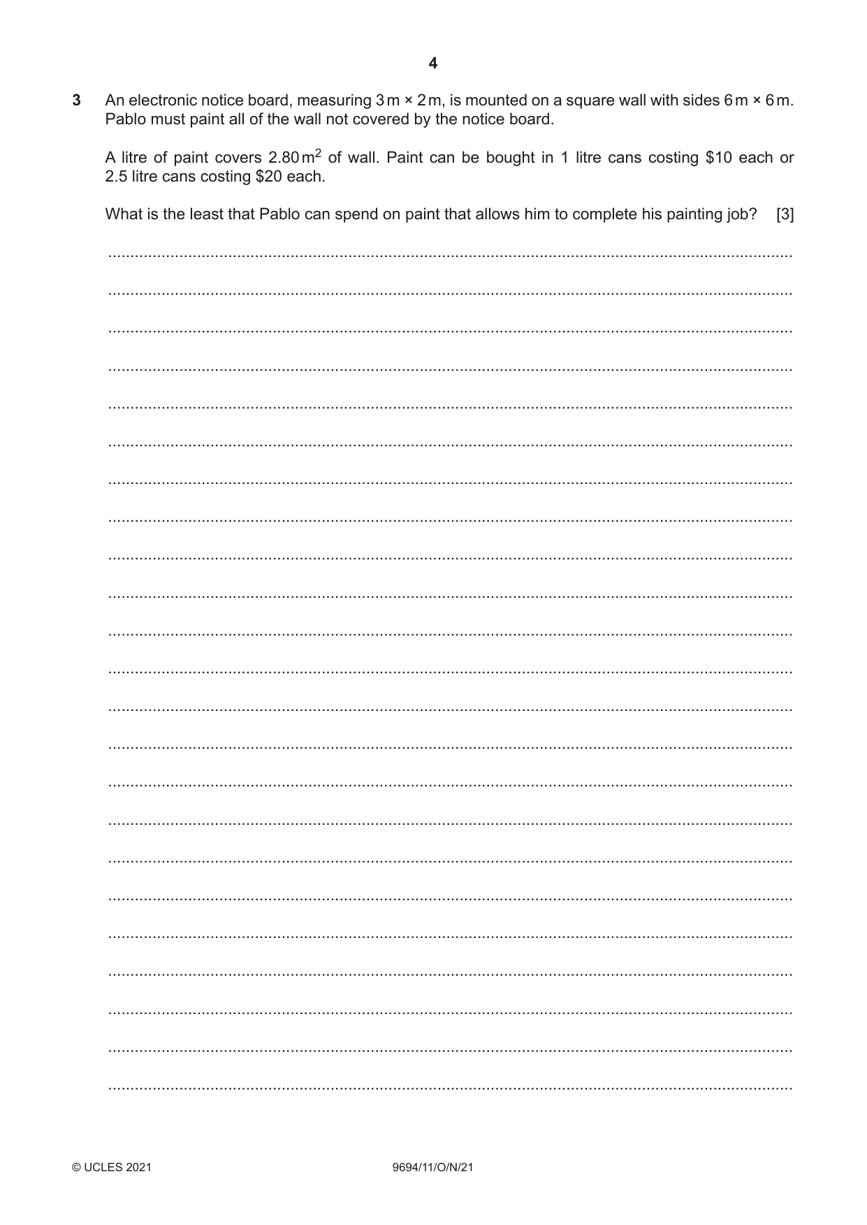 Cambridge A Level Thinking Skills 9694 2021 Oct/Nov Paper 1 · Variant 1 question paper, page 4 of 16