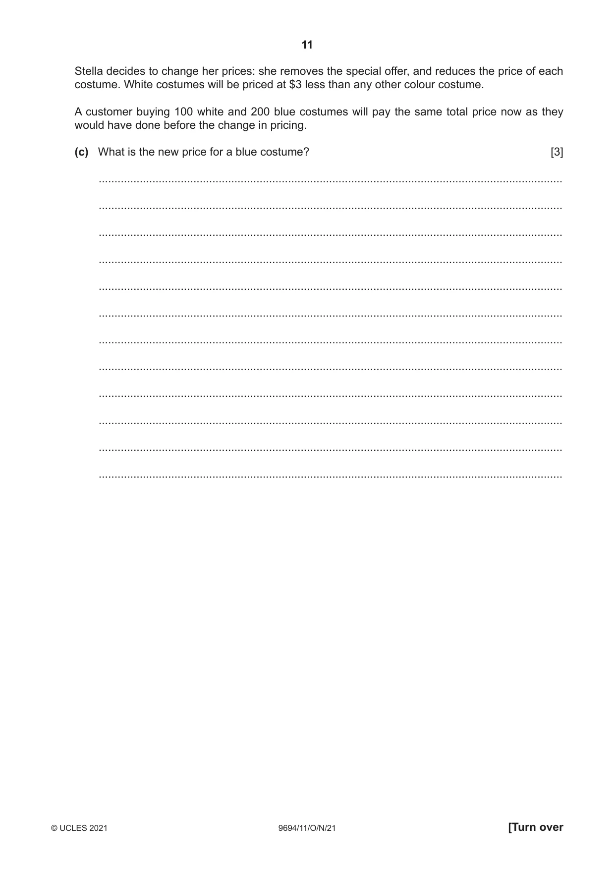 Cambridge A Level Thinking Skills 9694 2021 Oct/Nov Paper 1 · Variant 1 question paper, page 11 of 16