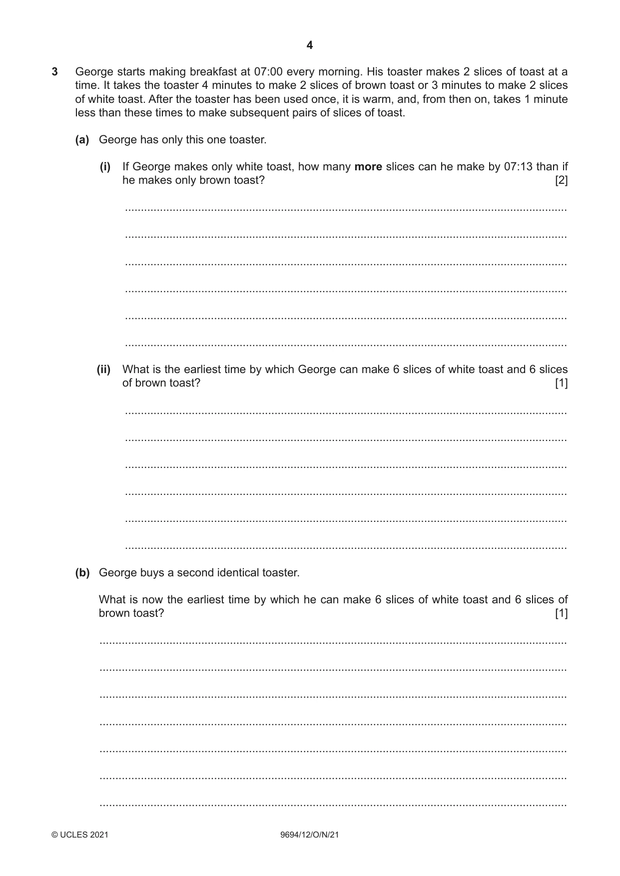 Cambridge A Level Thinking Skills 9694 2021 Oct/Nov Paper 1 · Variant 2 question paper, page 4 of 16