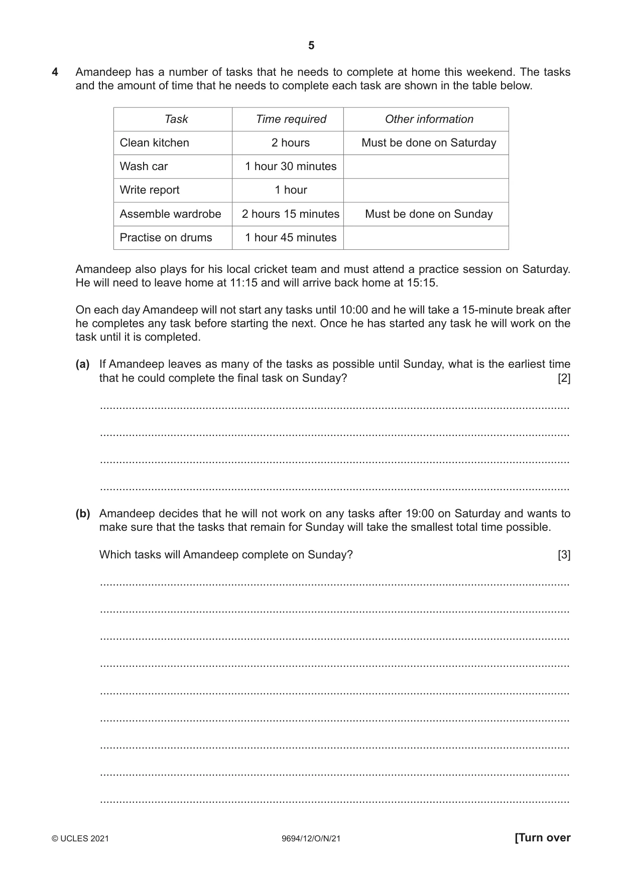 Cambridge A Level Thinking Skills 9694 2021 Oct/Nov Paper 1 · Variant 2 question paper, page 5 of 16
