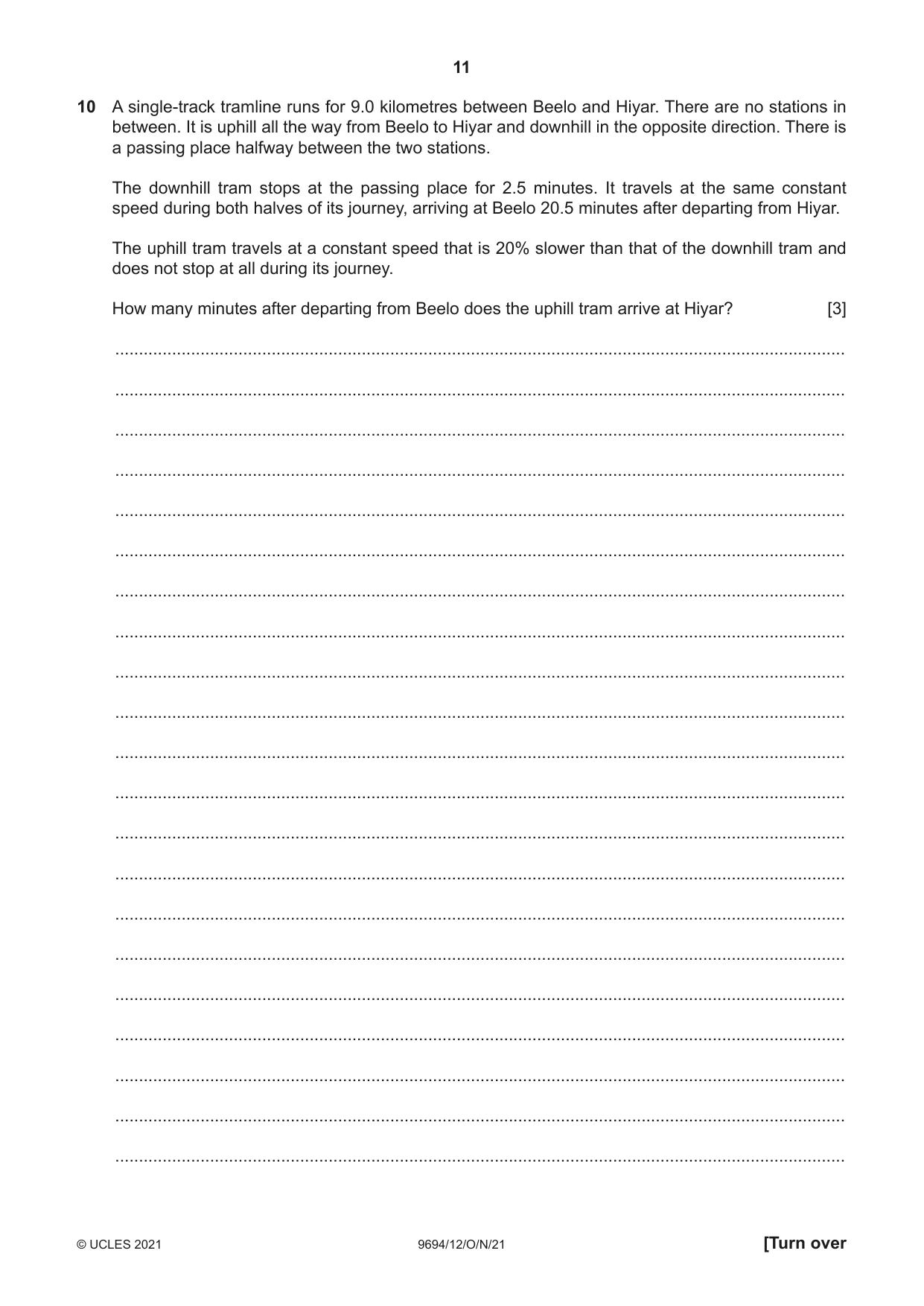 Cambridge A Level Thinking Skills 9694 2021 Oct/Nov Paper 1 · Variant 2 question paper, page 11 of 16