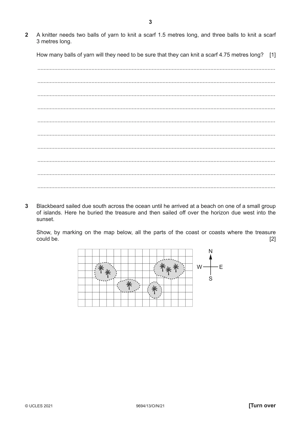Cambridge A Level Thinking Skills 9694 2021 Oct/Nov Paper 1 · Variant 3 question paper, page 3 of 16