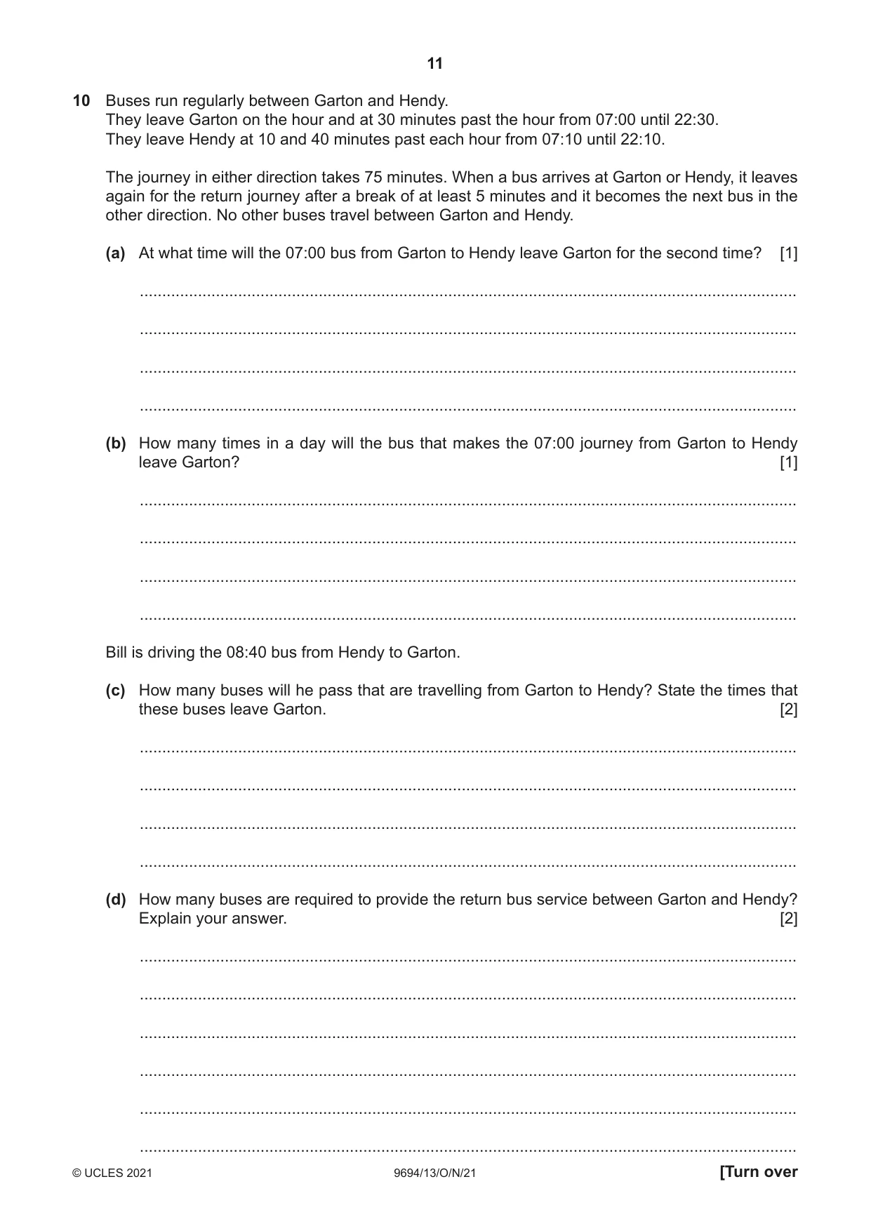 Cambridge A Level Thinking Skills 9694 2021 Oct/Nov Paper 1 · Variant 3 question paper, page 11 of 16