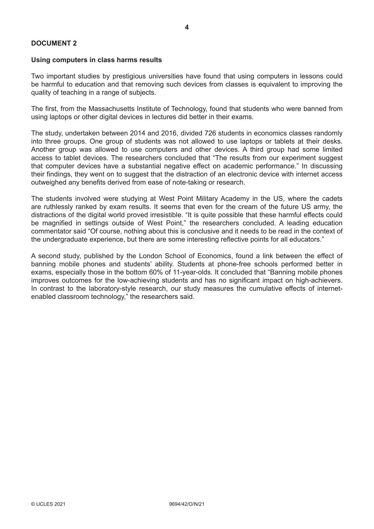 Cambridge A Level Thinking Skills 9694 2021 Oct/Nov Paper 4 · Variant 2 question paper, page 4 of 8
