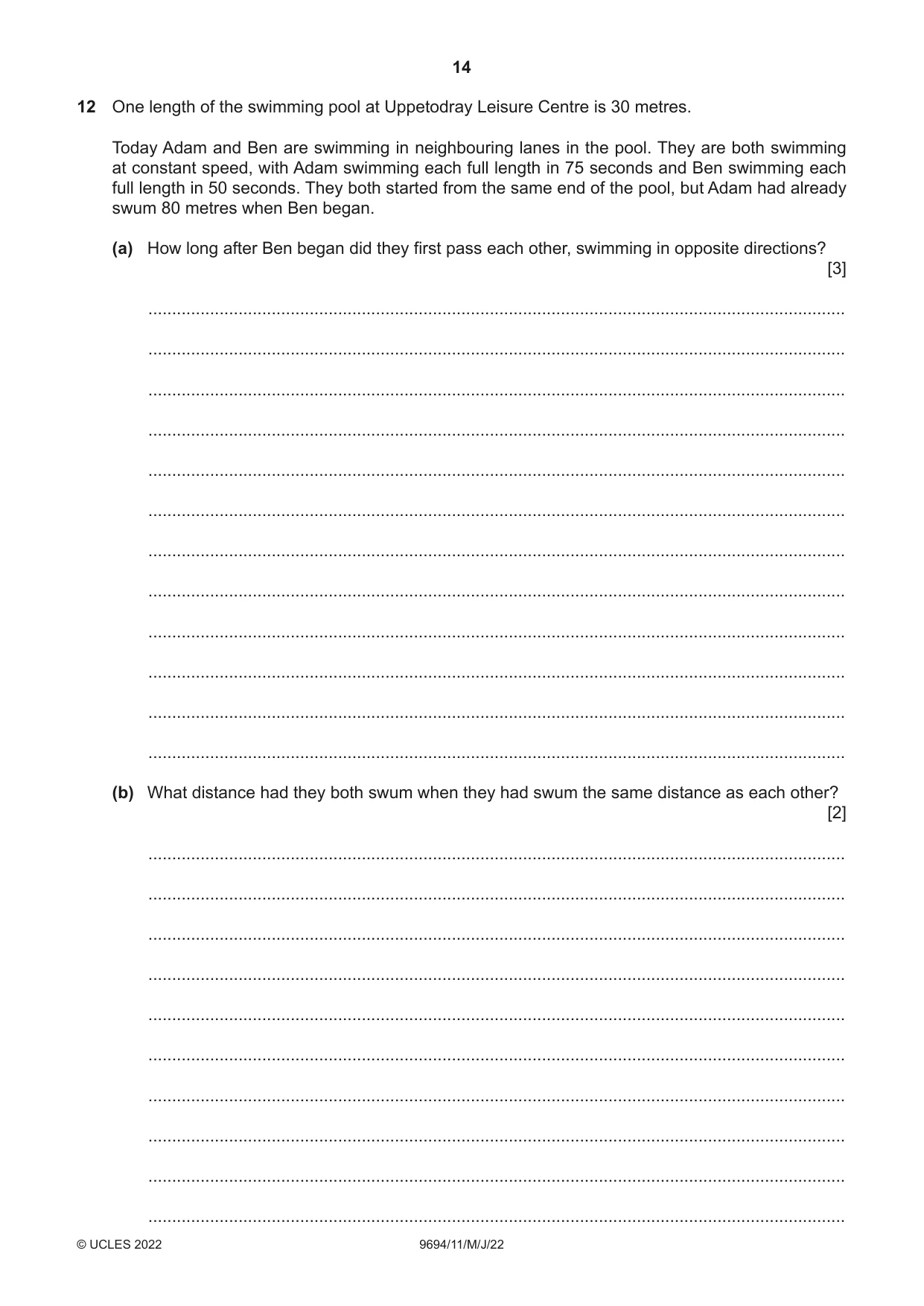 Cambridge A Level Thinking Skills 9694 2022 May/June Paper 1 · Variant 1 question paper, page 14 of 16