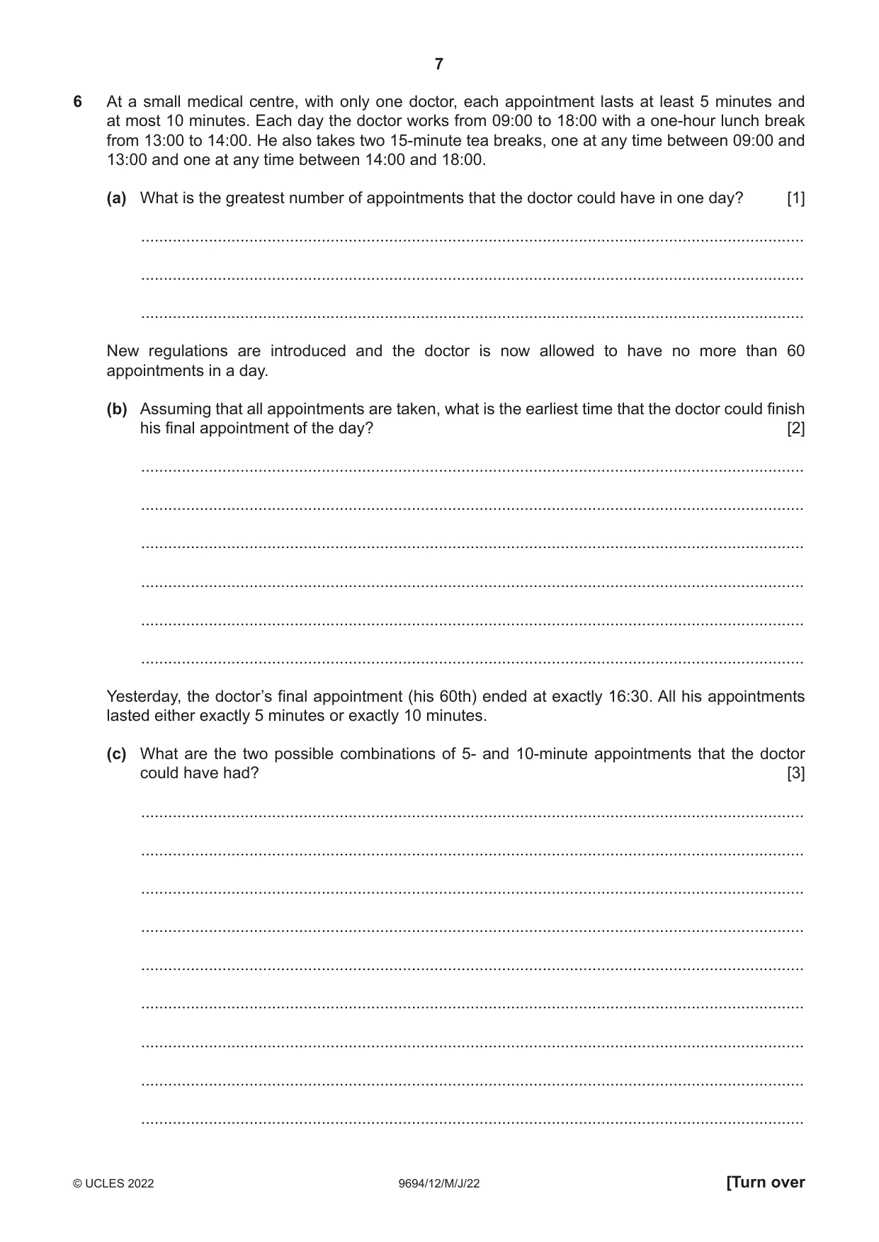 Cambridge A Level Thinking Skills 9694 2022 May/June Paper 1 · Variant 2 question paper, page 7 of 16